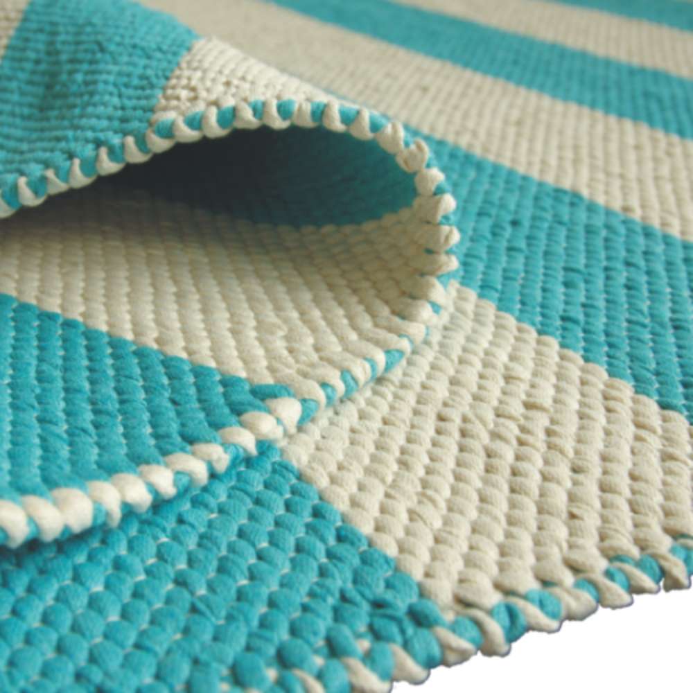 SEBRA Cotton rug - turquoise