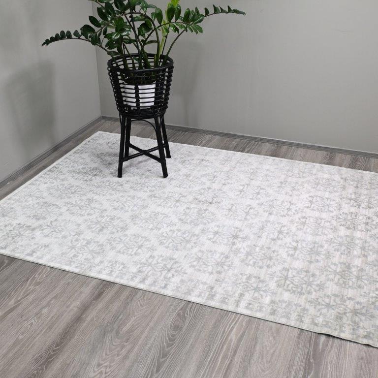 Samira viscose rug - silver