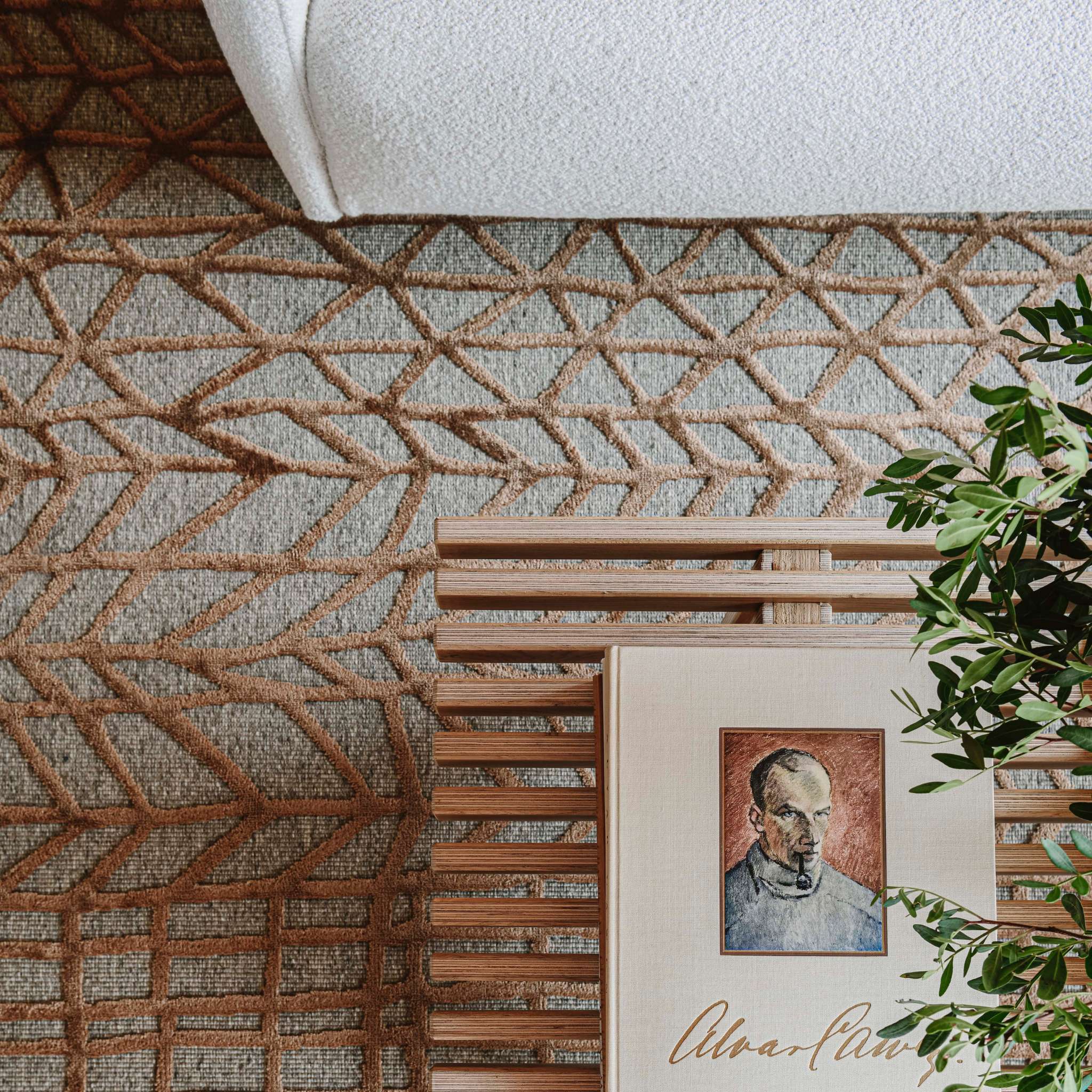 VM Carpet Lastu Rug - 3 copper