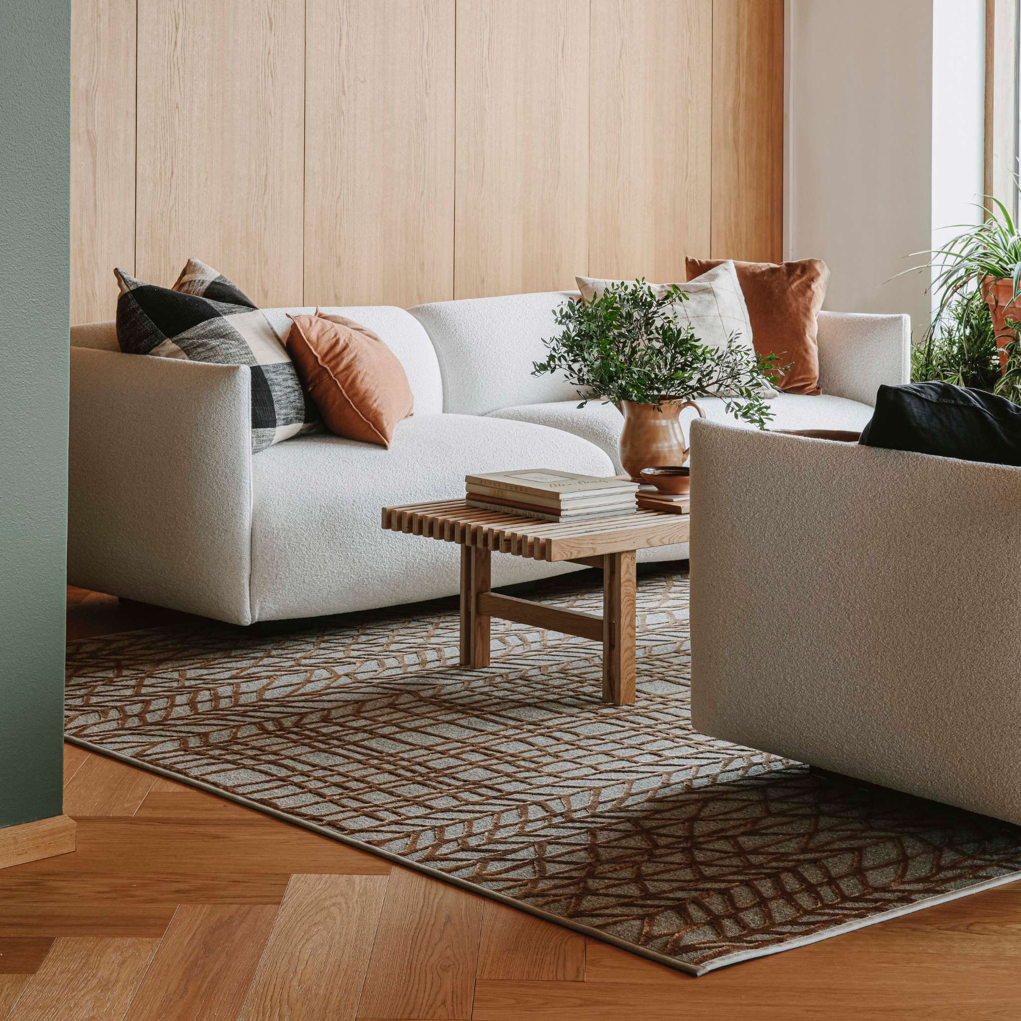 VM Carpet Lastu Rug - 3 copper