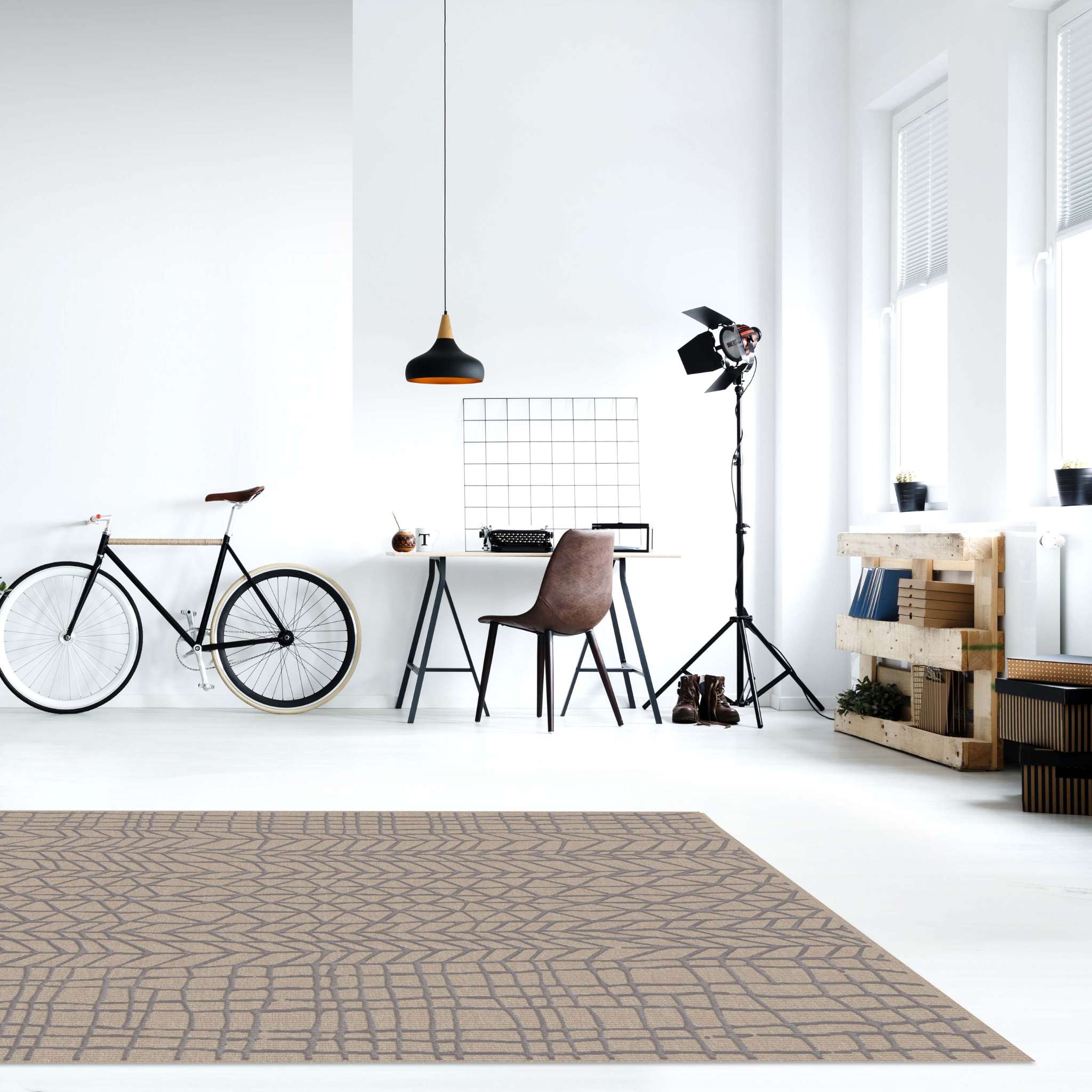 VM Carpet Lastu Rug - 4 silver