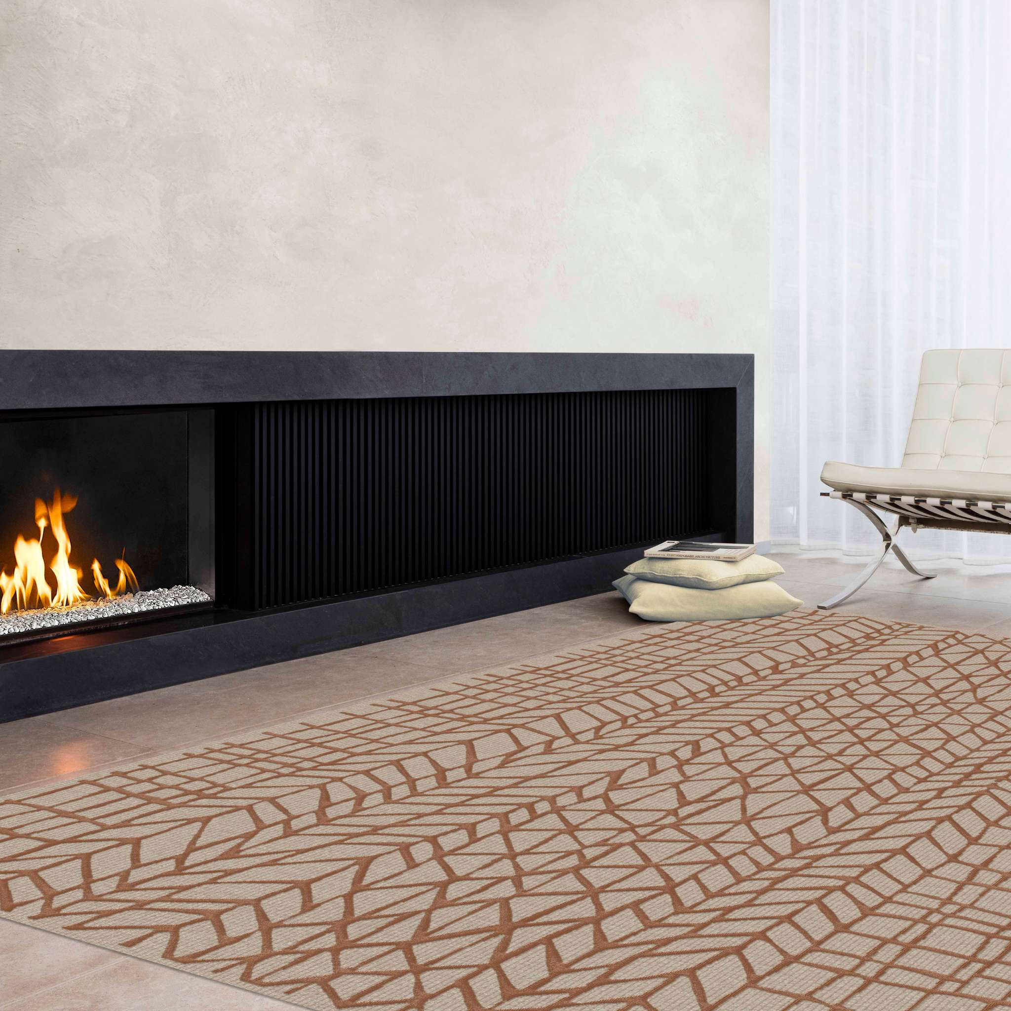 VM Carpet Lastu Rug - 4 silver