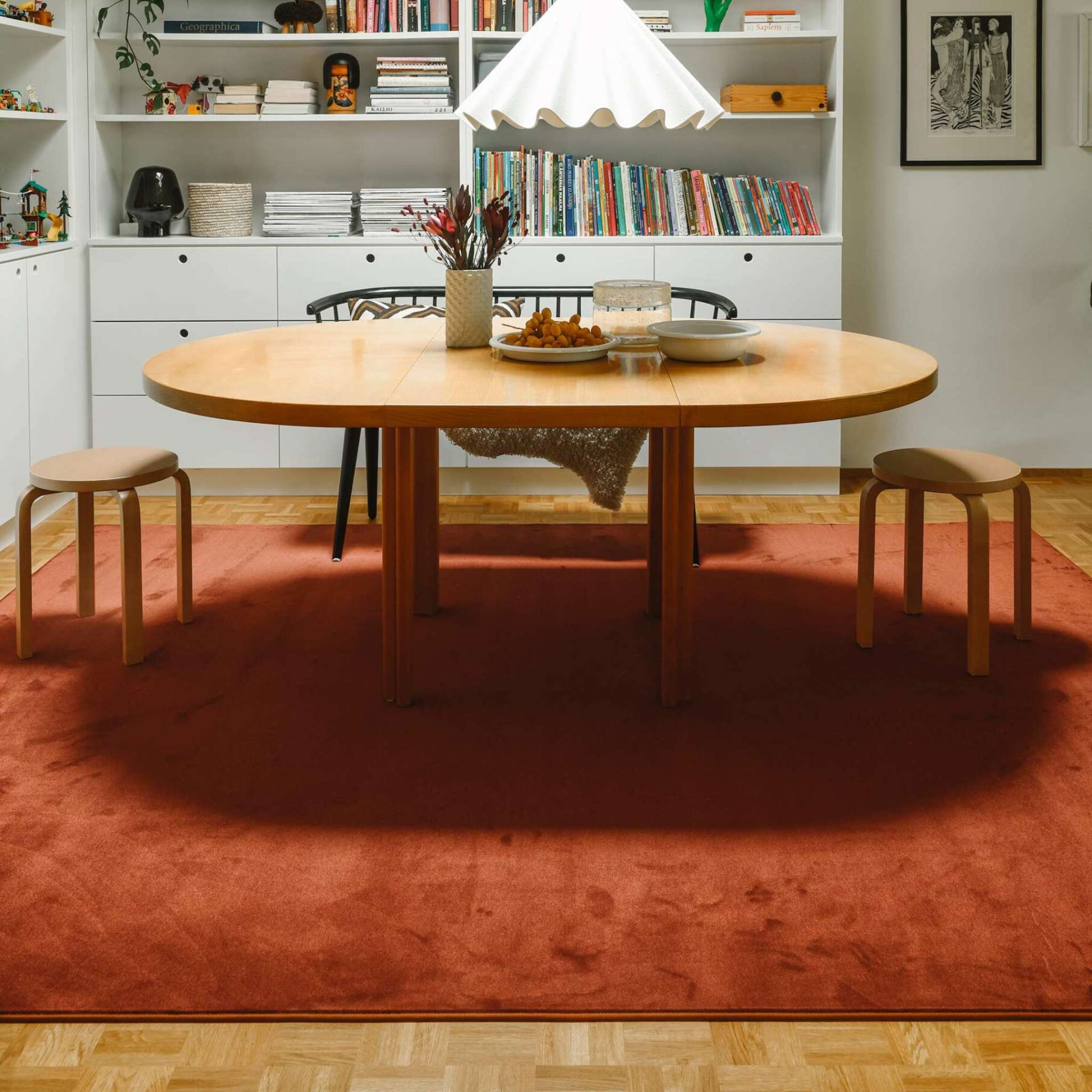 VM Carpet Usva Rug, Custom Size - 175 burnt orange