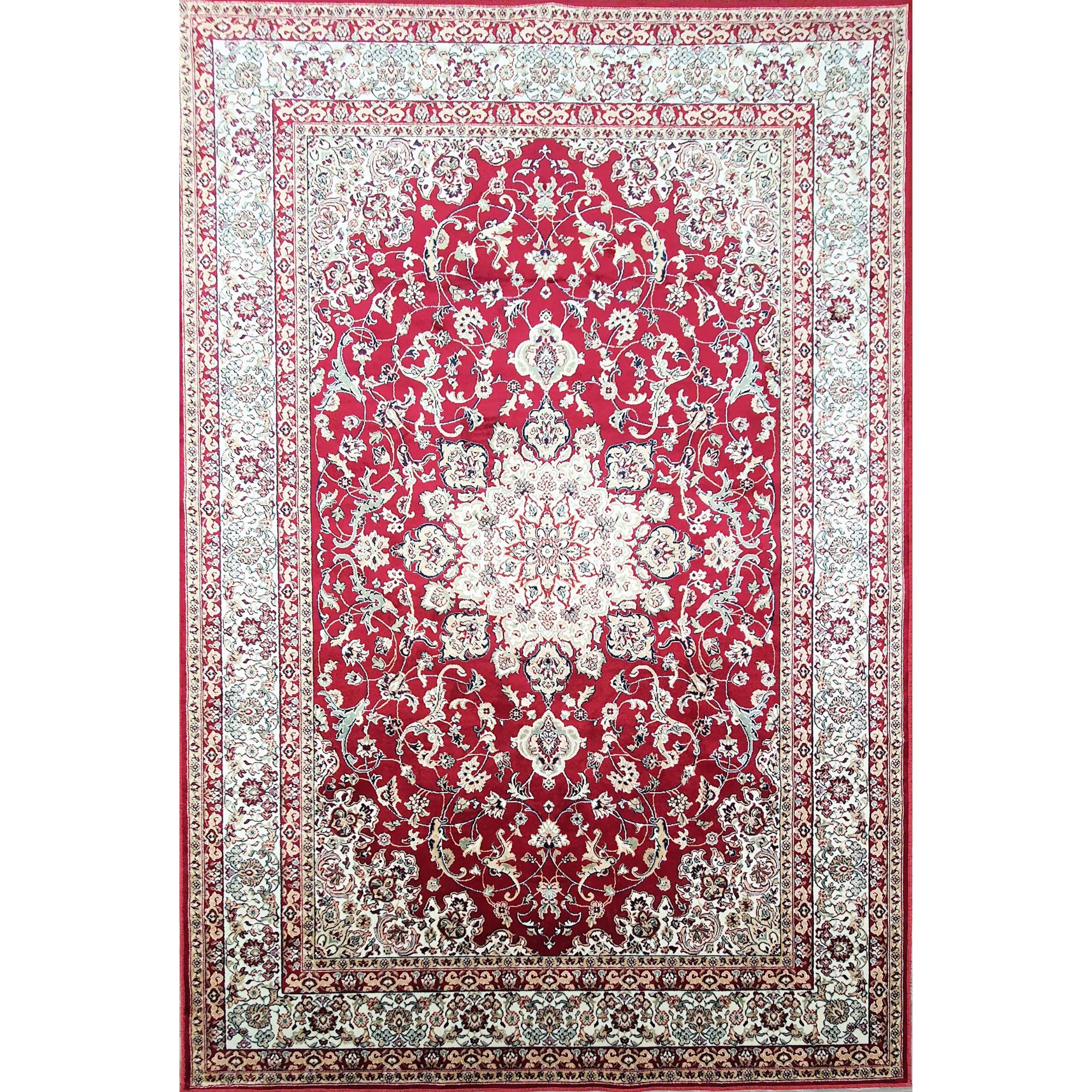 Victoria viscose rug - red