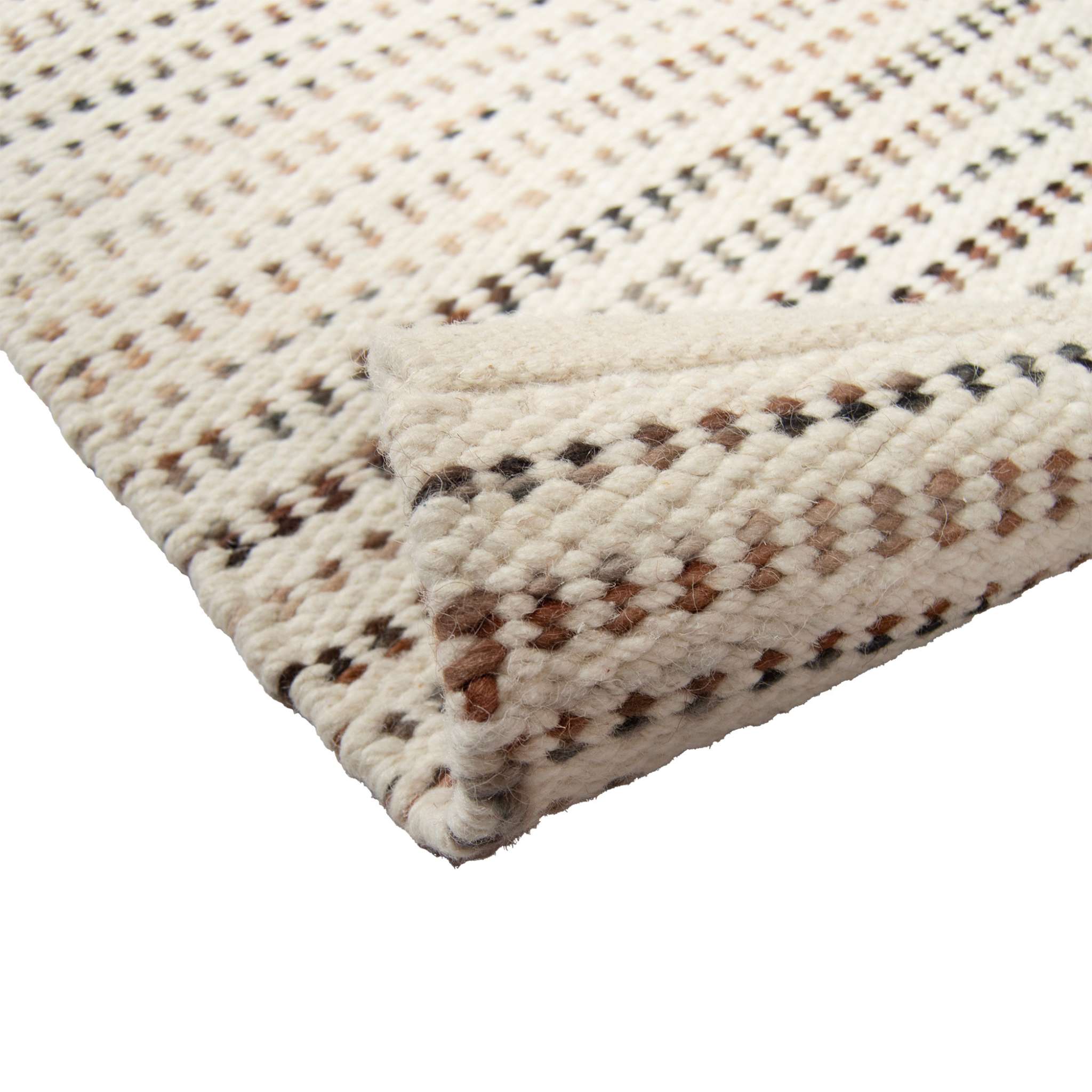 Yoko Wool rug - white brown