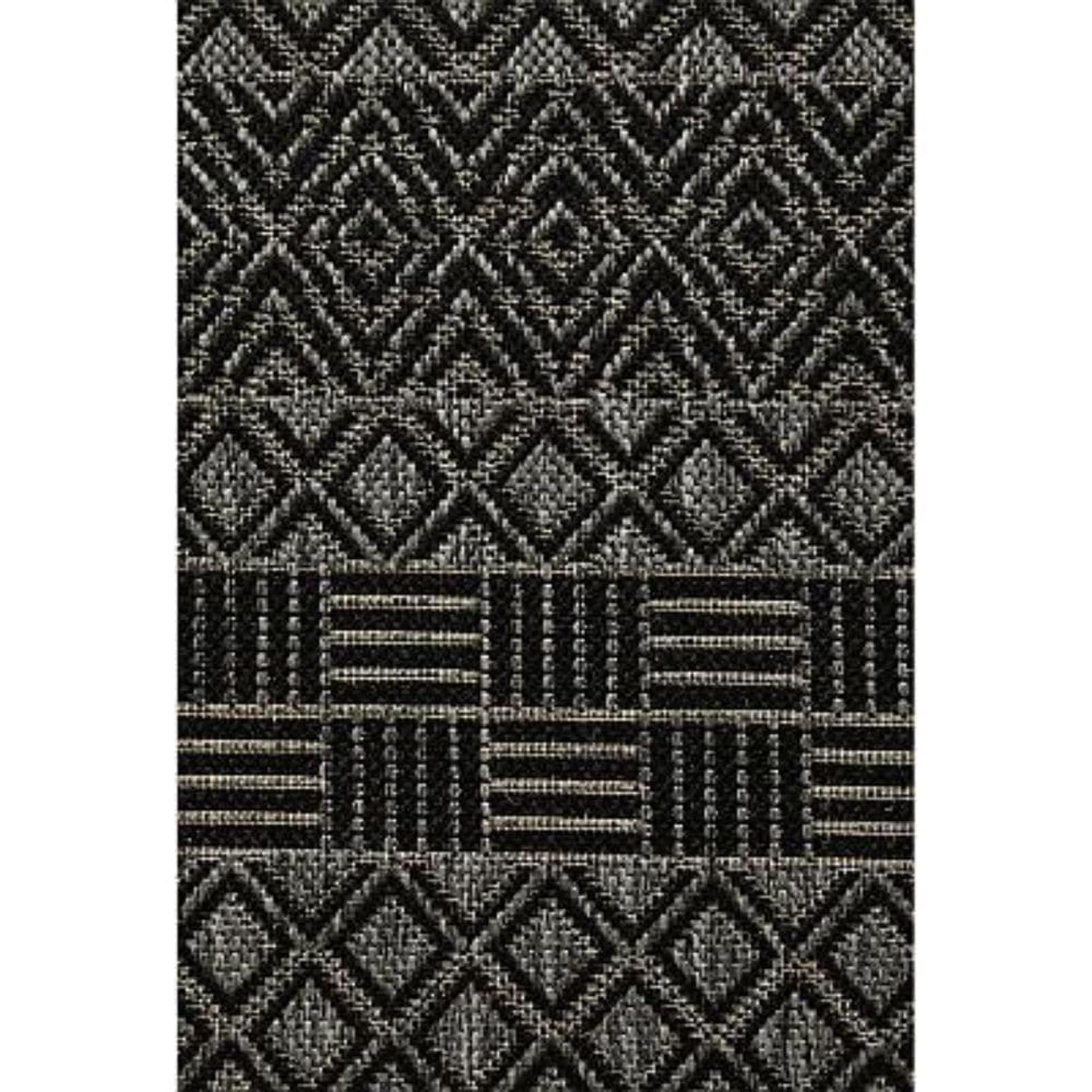 Havana sileäksi kudottu matto - musta.