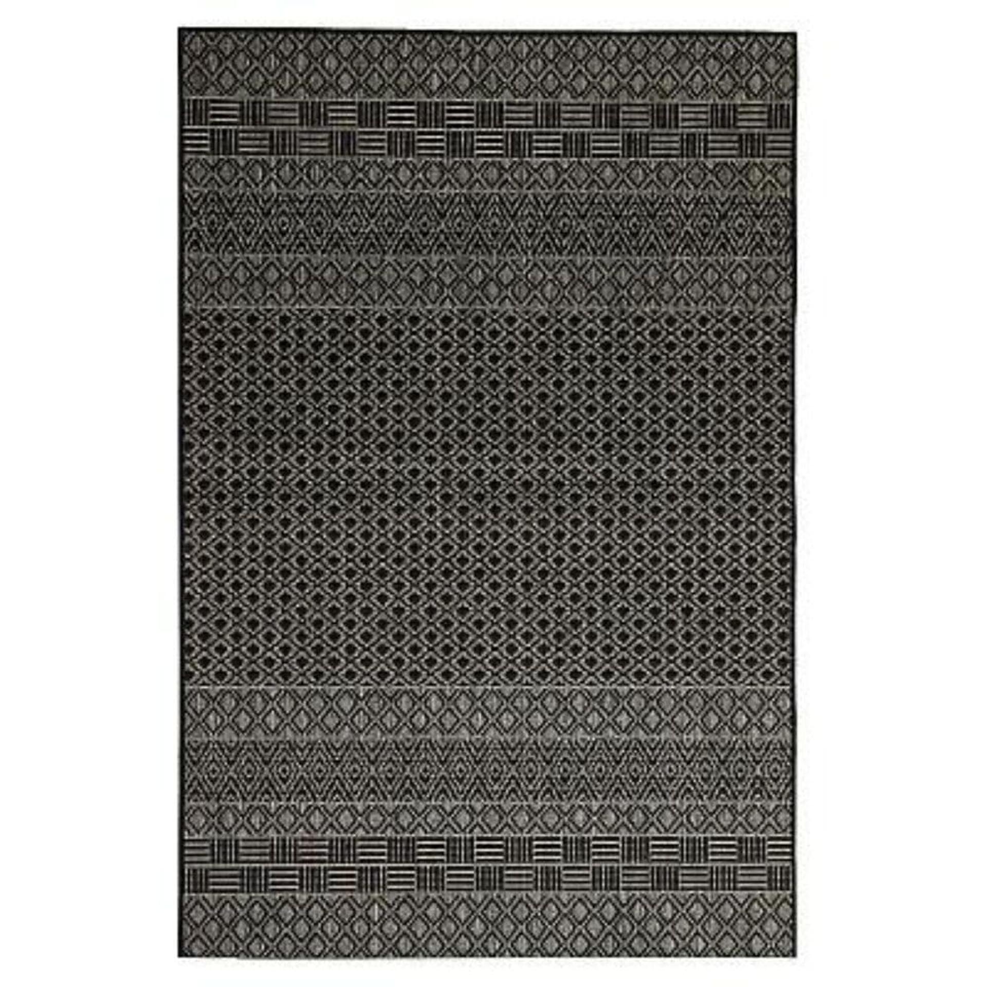 Havana sileäksi kudottu matto - musta.