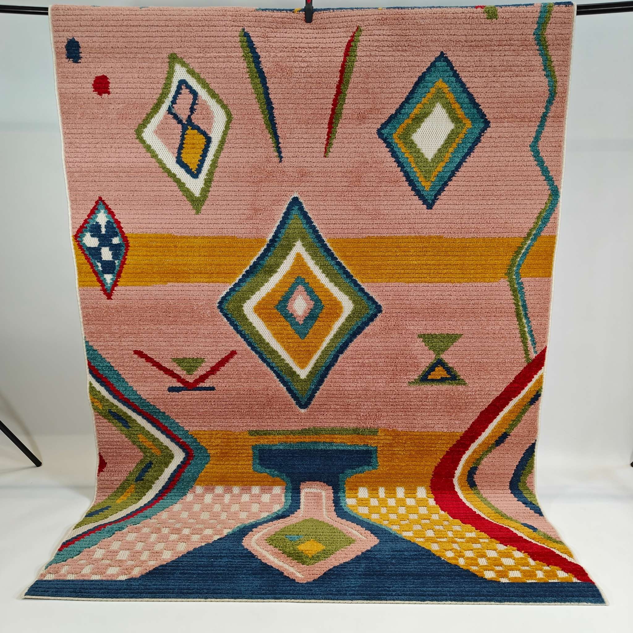 Fiesta low pile Rug - beige-colorful