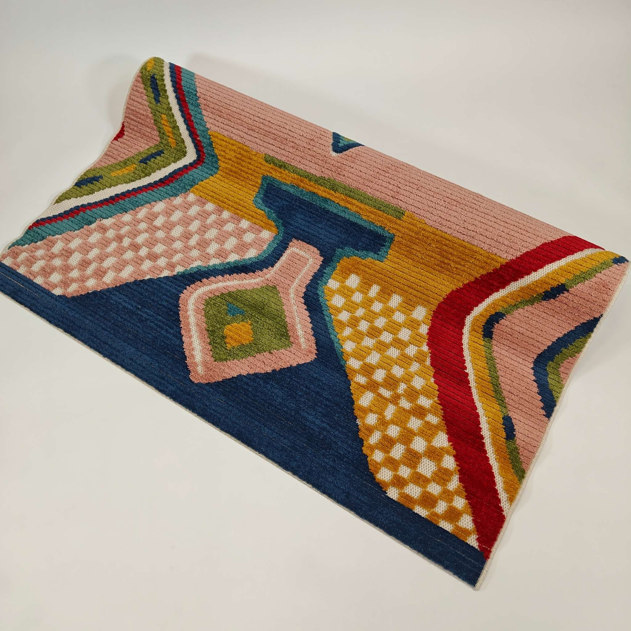 Fiesta low pile Rug - beige-colorful