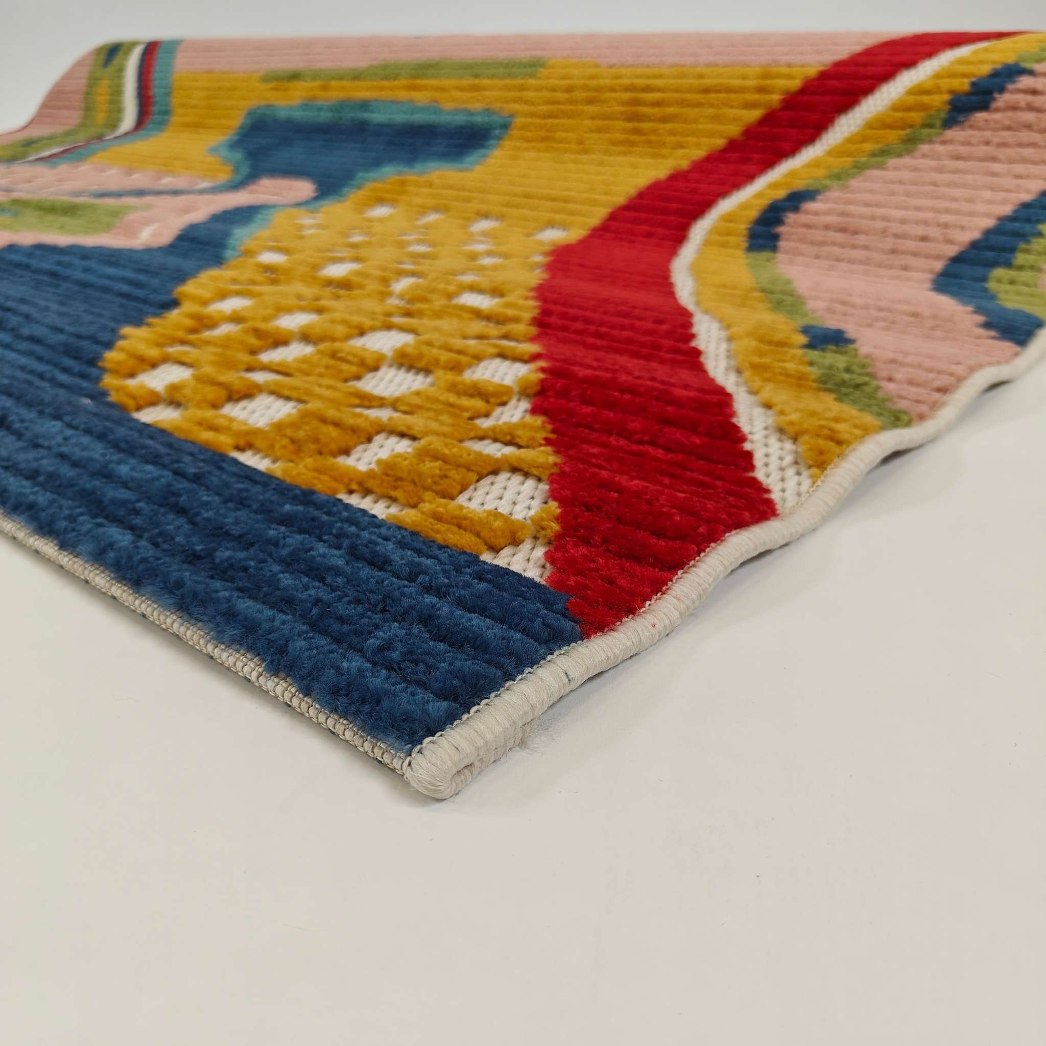 Fiesta low pile Rug - beige-colorful