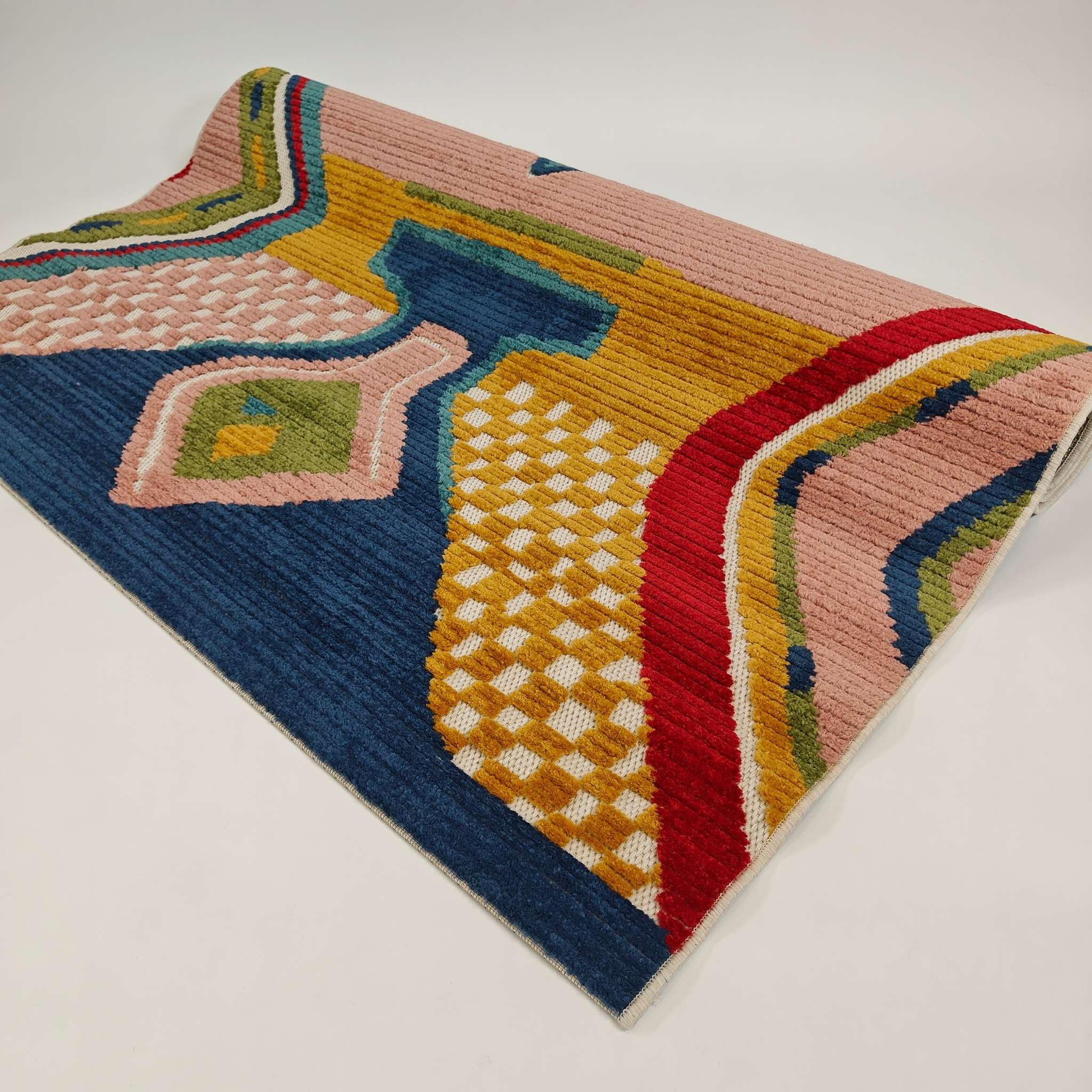 Fiesta low pile Rug - beige-colorful