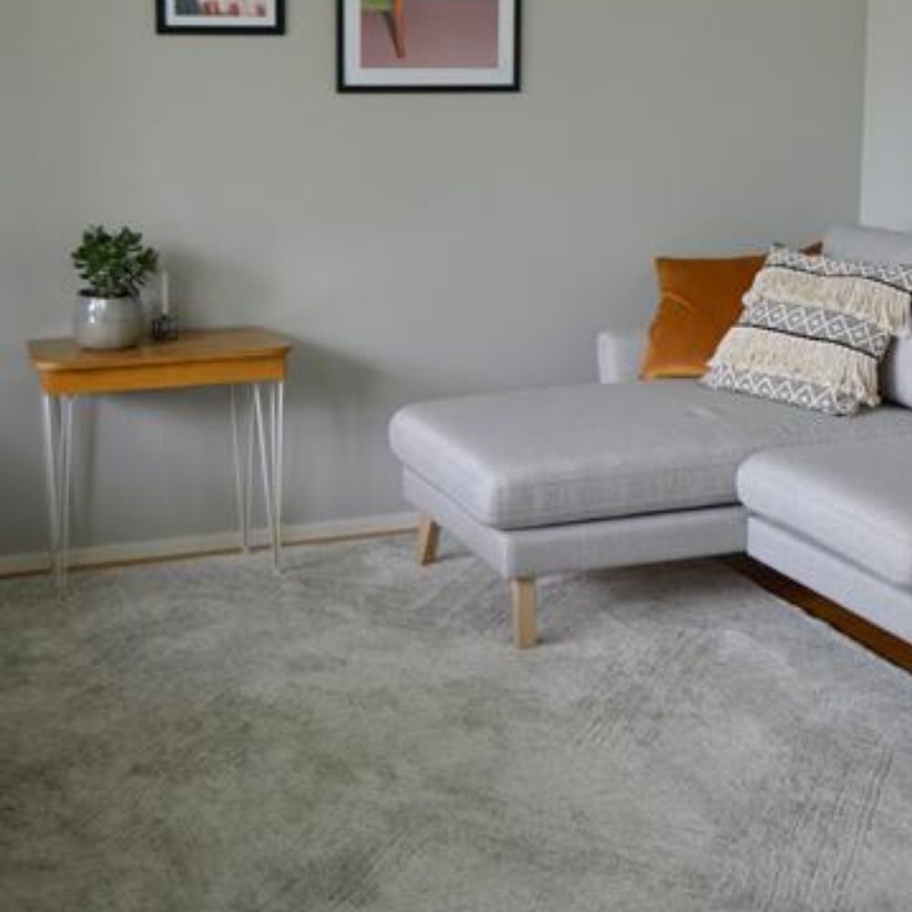 Get low pile Rug - natural white/gray