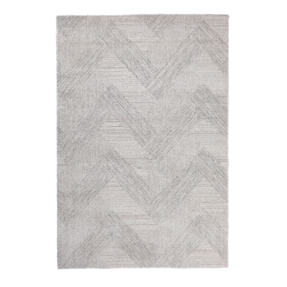 Get low pile Rug - natural white/gray