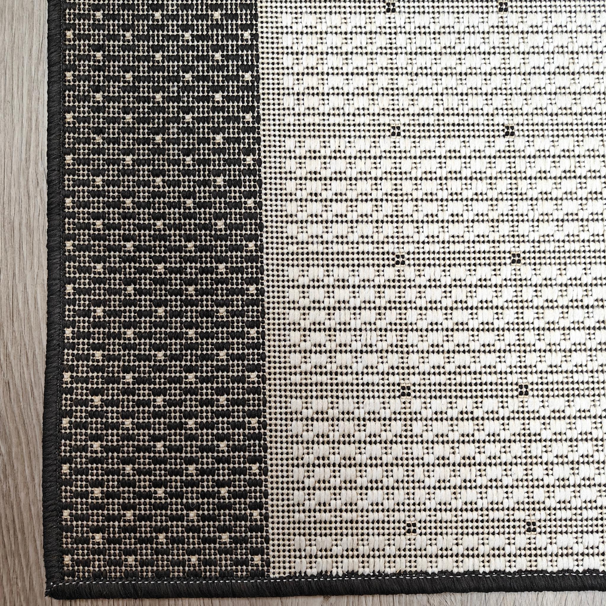 Helios Runner rug Roll - black/white