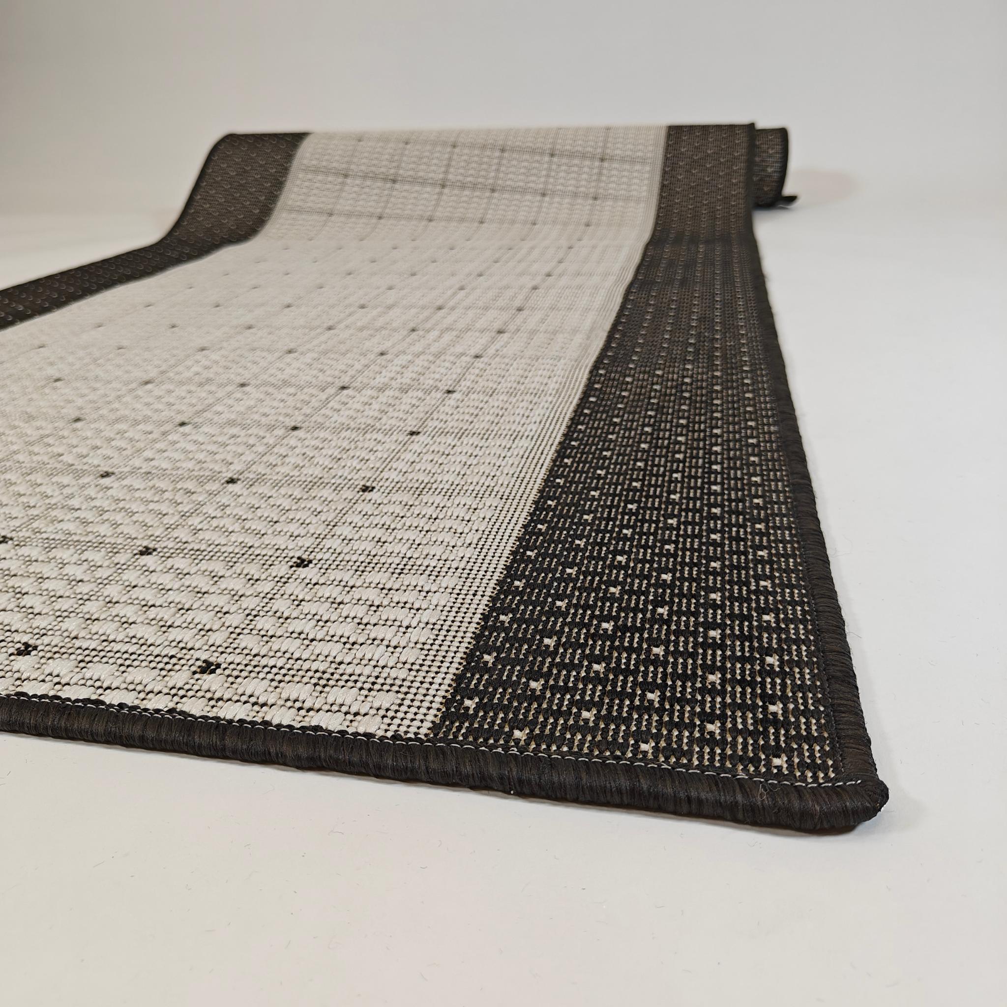 Helios Runner rug Roll - black/white