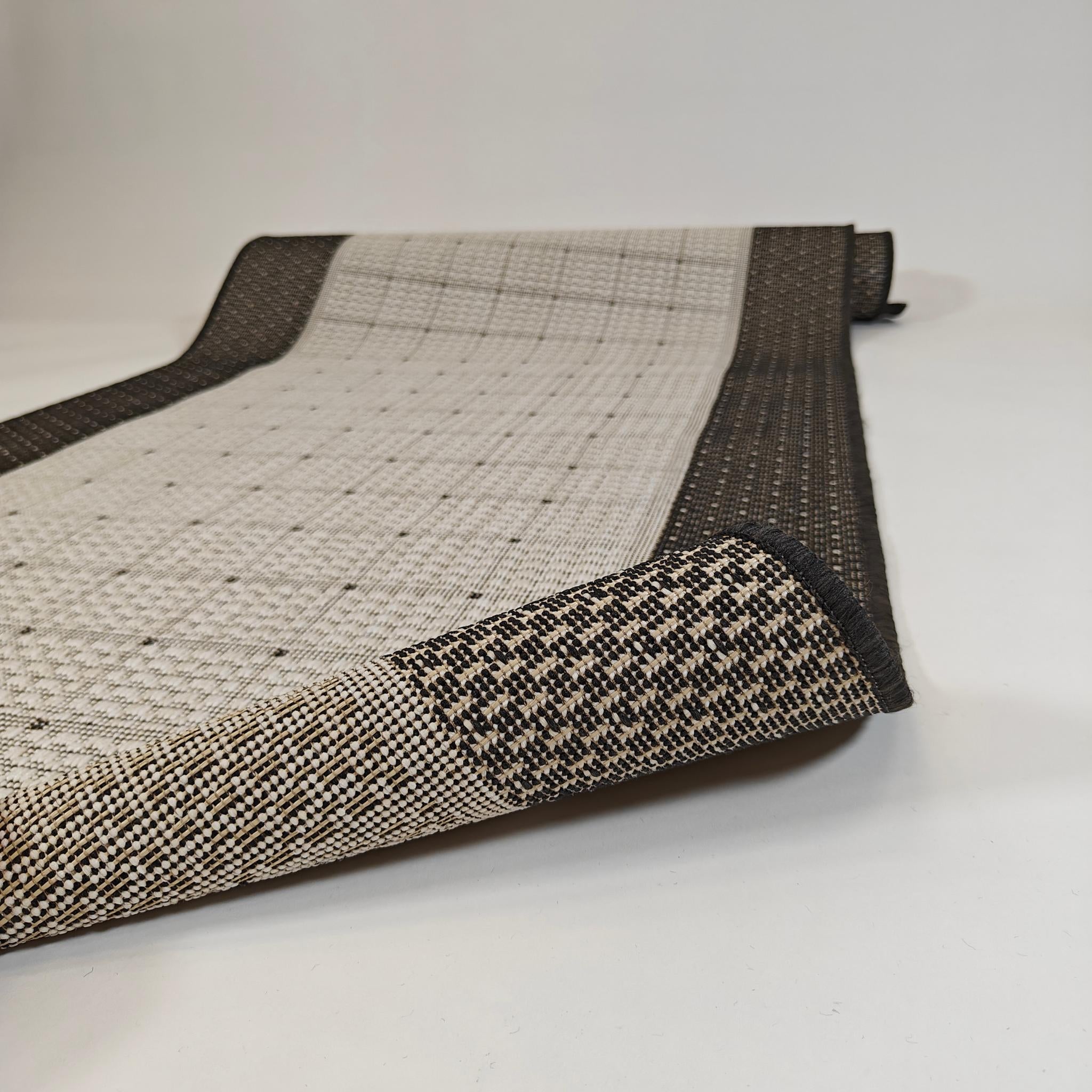 Helios Runner rug Roll - black/white