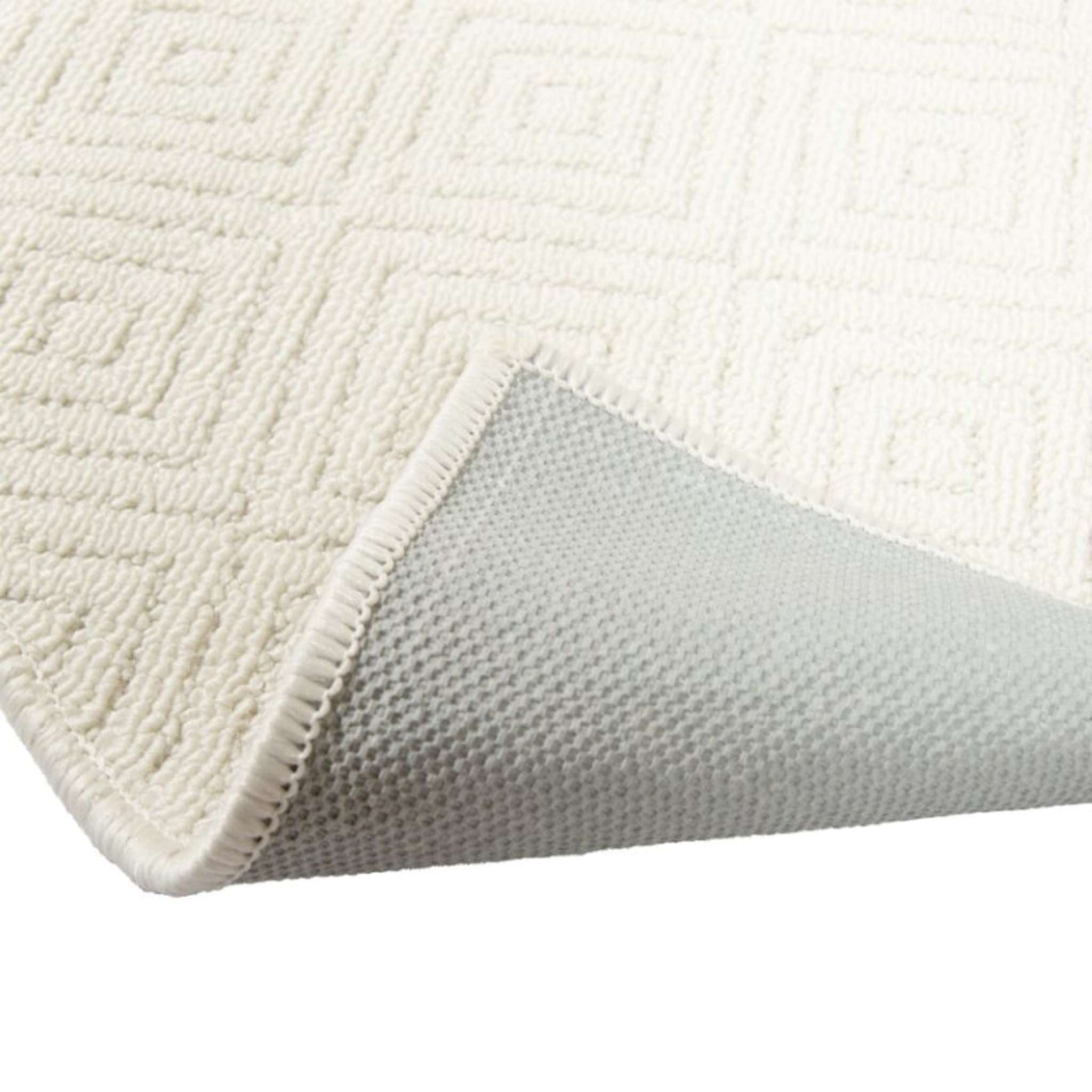 Selja kumipohjainen matto - luonnonvalkoinen