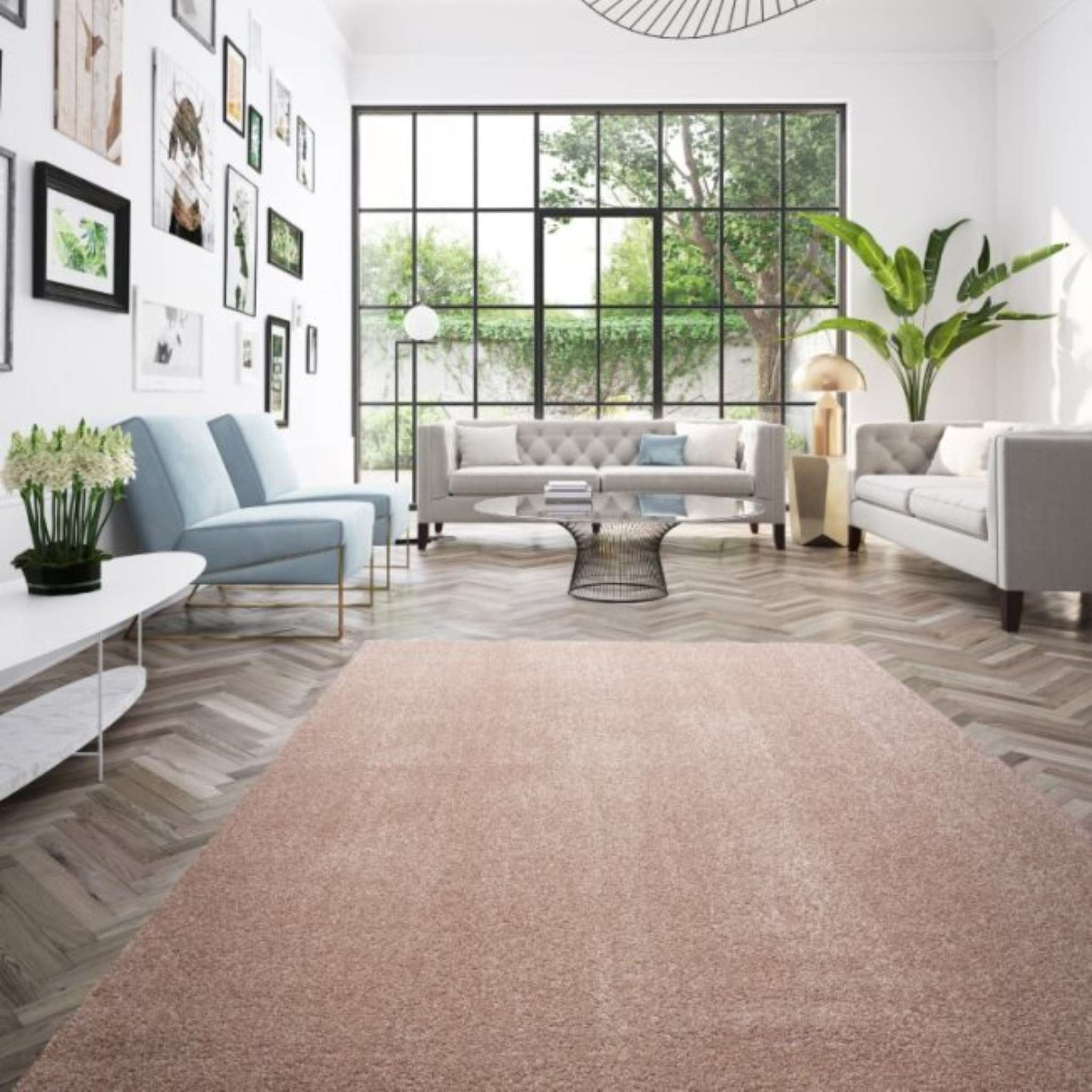 Serena Pile rug - pink