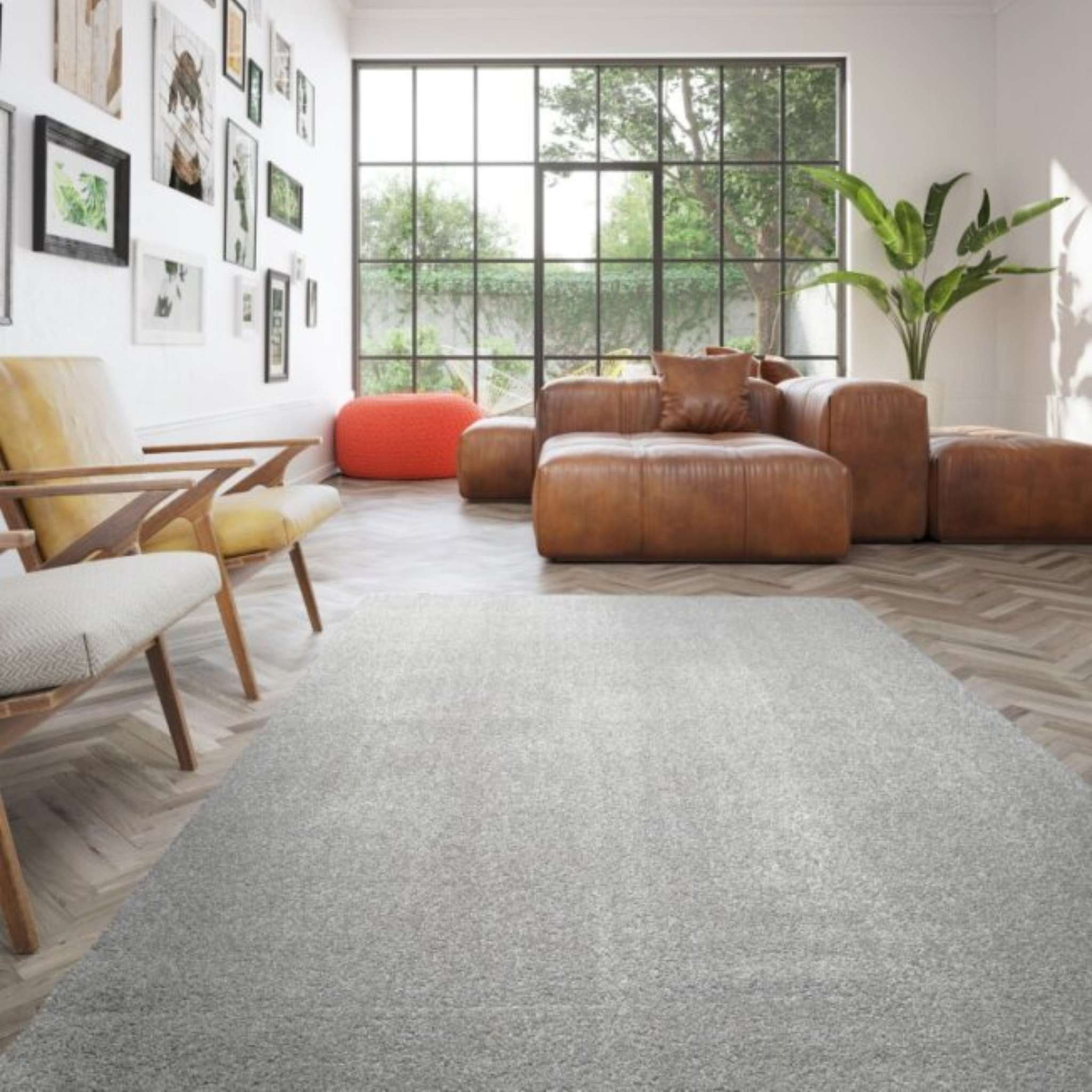 Serena Pile rug - light gray