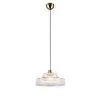 TRIO Abella Pendant light E27 - matte brass/clear