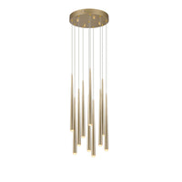TRIO Cala LED Pendant light 10-piece set - gold