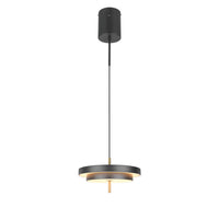 TRIO Keaton LED Pendant light 1-piece 40 cm - matte black/brass