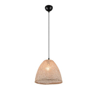 TRIO Kibito Pendant light E27 - natural color/matte black