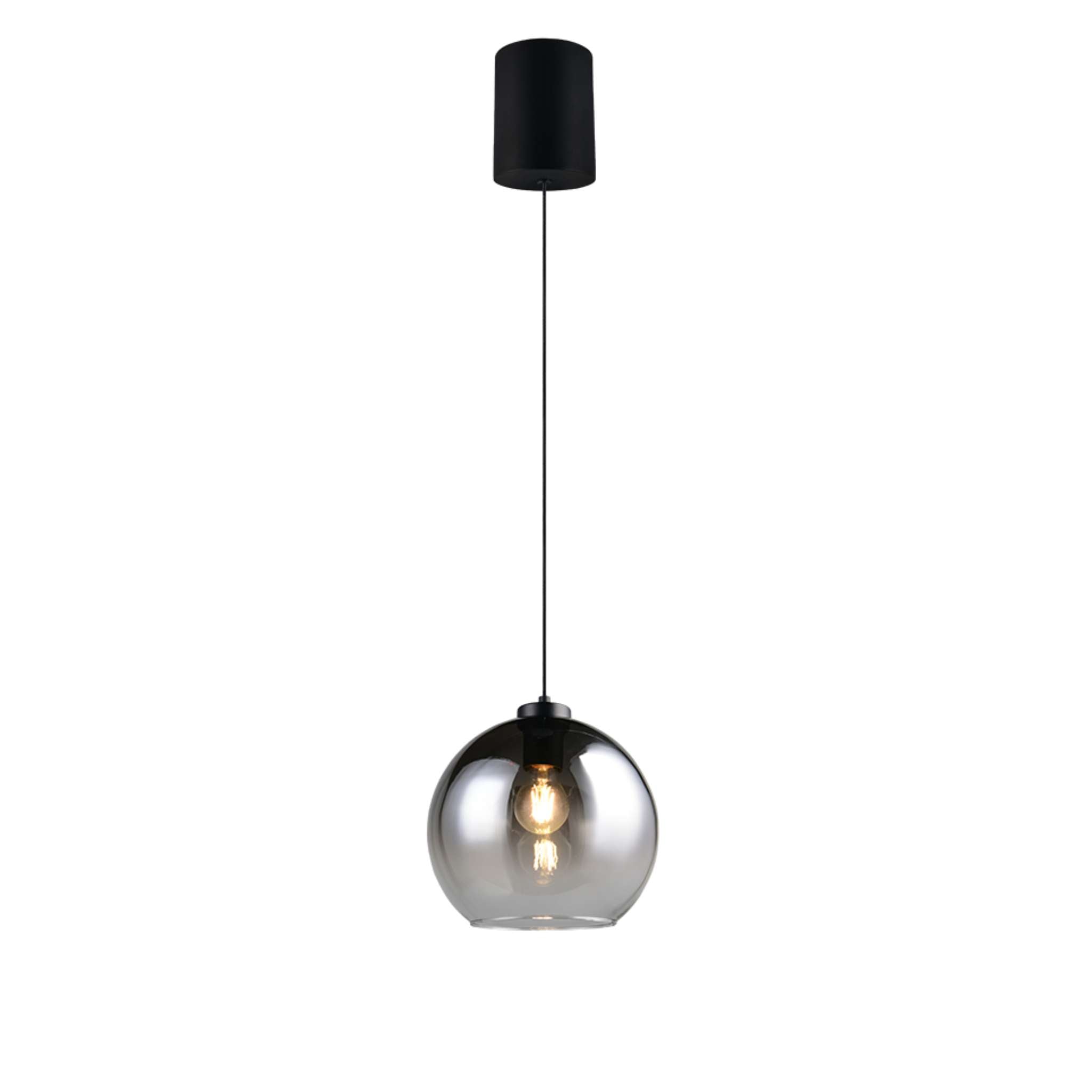 TRIO Liora Pendant light E27 - matte black/smoke