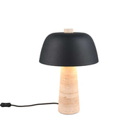 TRIO Timba table lamp 2xE27 - matte black/beige
