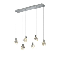 TRIO Verano LED Pendant light 6-piece - clear