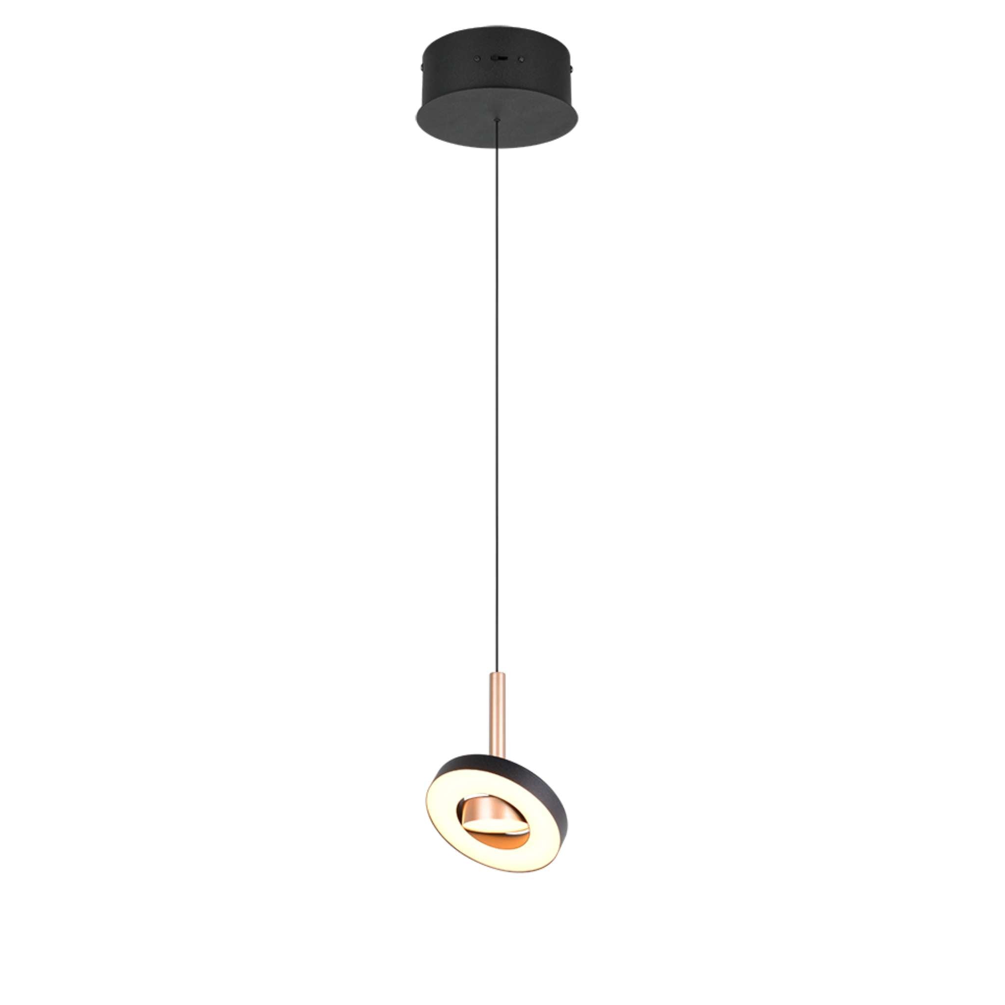 TRIO Guano LED Pendant light 1-piece - coffee/matte black