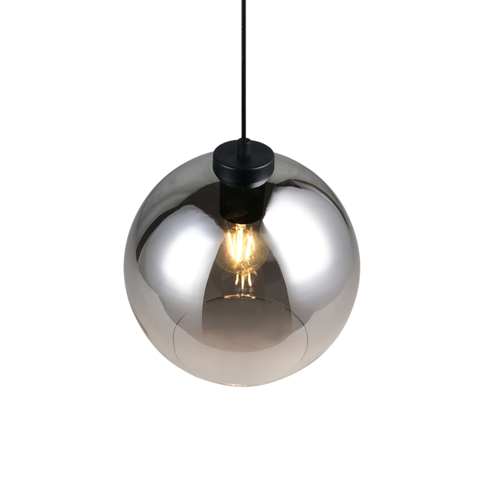 TRIO Liora Pendant light E27 - matte black/smoke