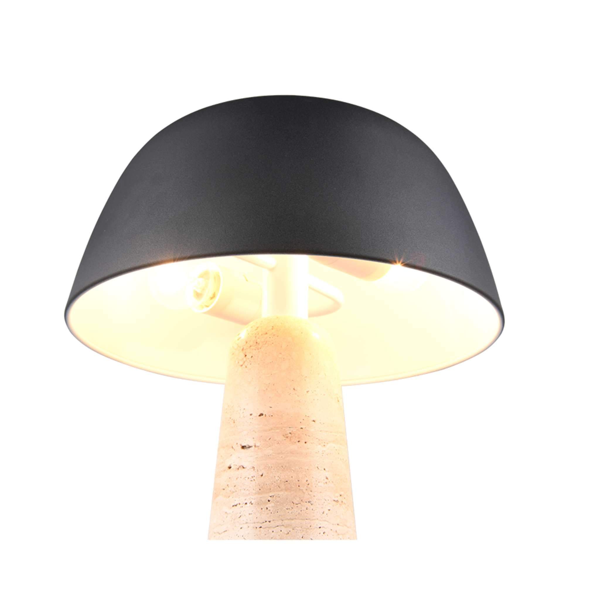 TRIO Timba table lamp 2xE27 - matte black/beige