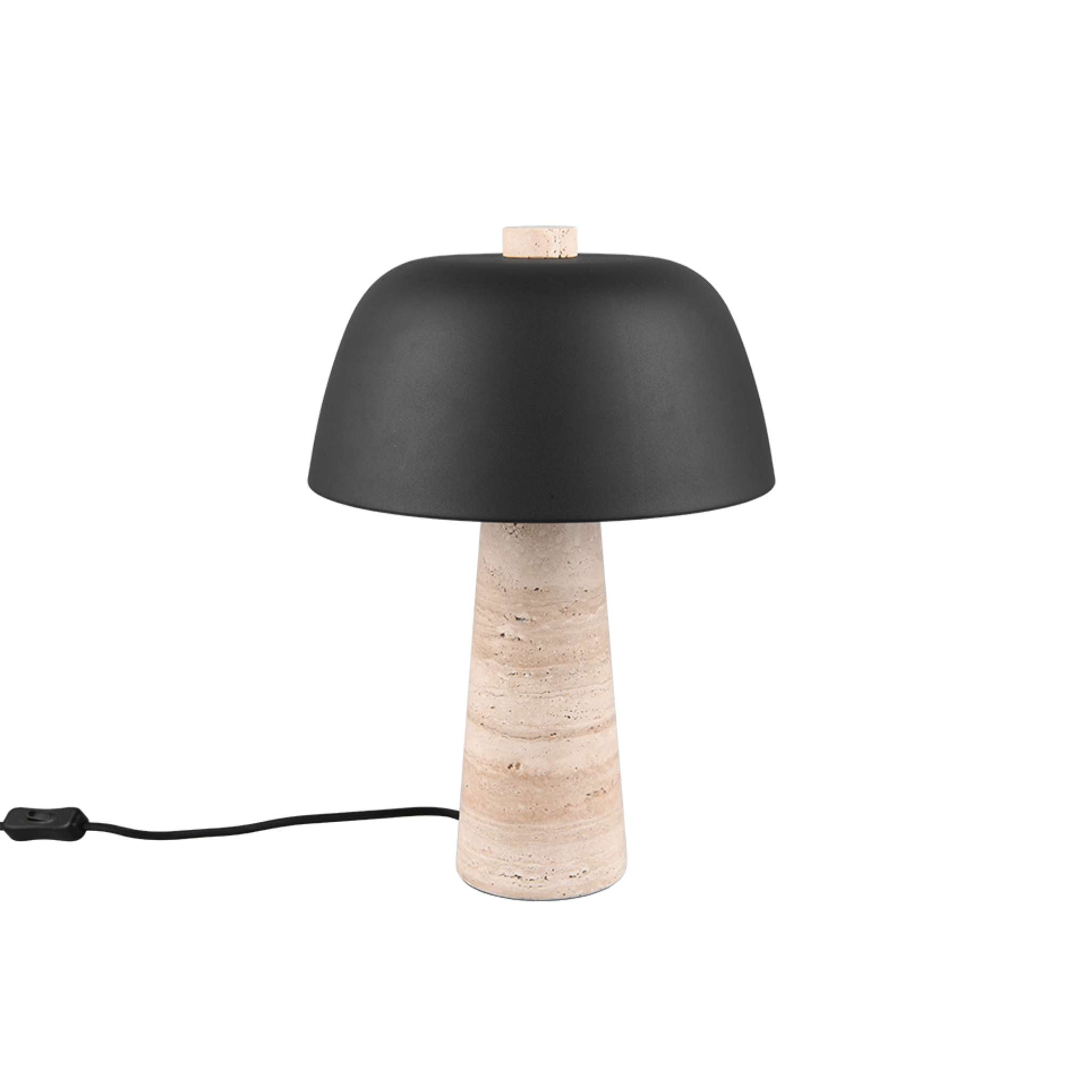 TRIO Timba table lamp 2xE27 - matte black/beige