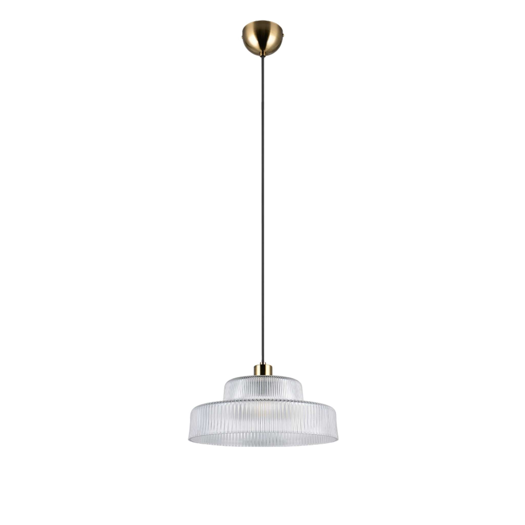 TRIO Abella Pendant light E27 - matte brass/clear