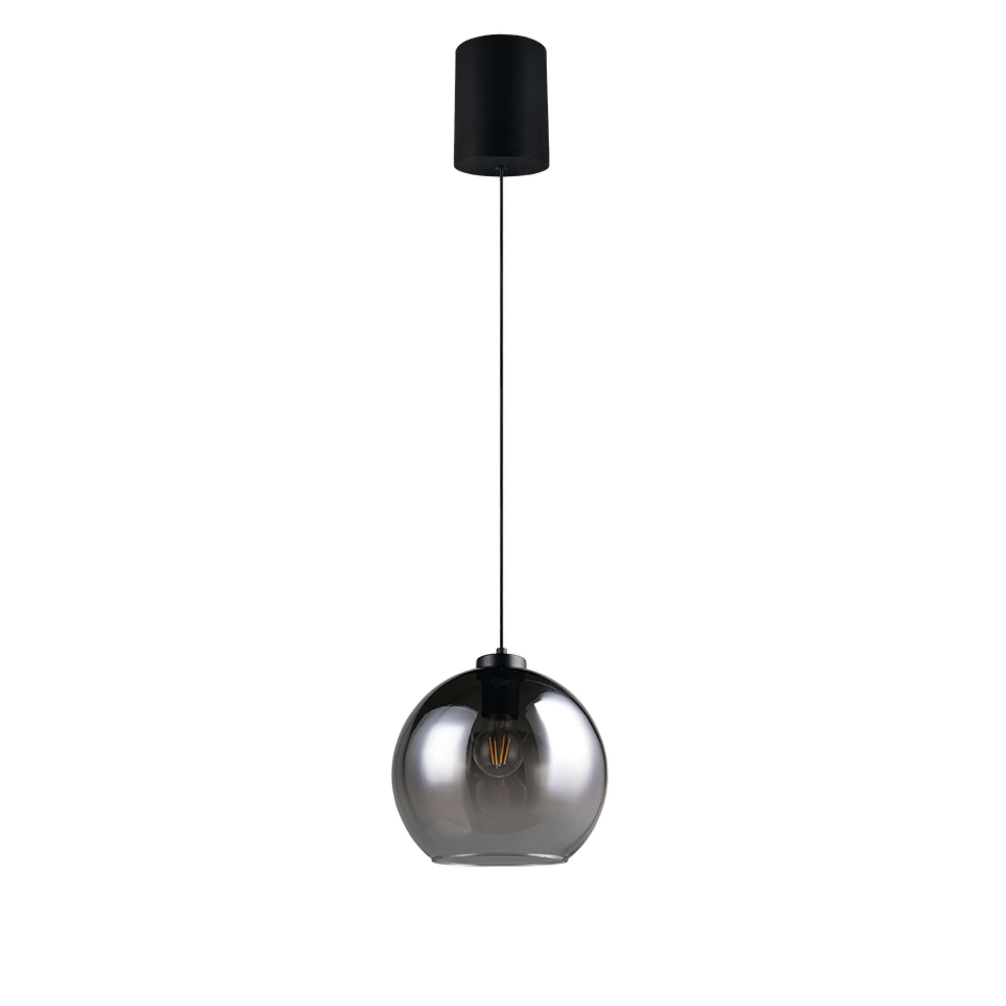 TRIO Liora Pendant light E27 - matte black/smoke