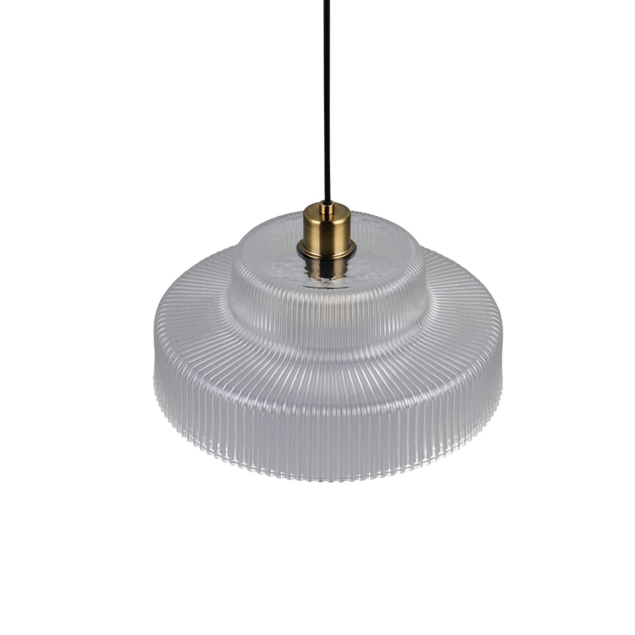 TRIO Abella Pendant light E27 - matte brass/clear