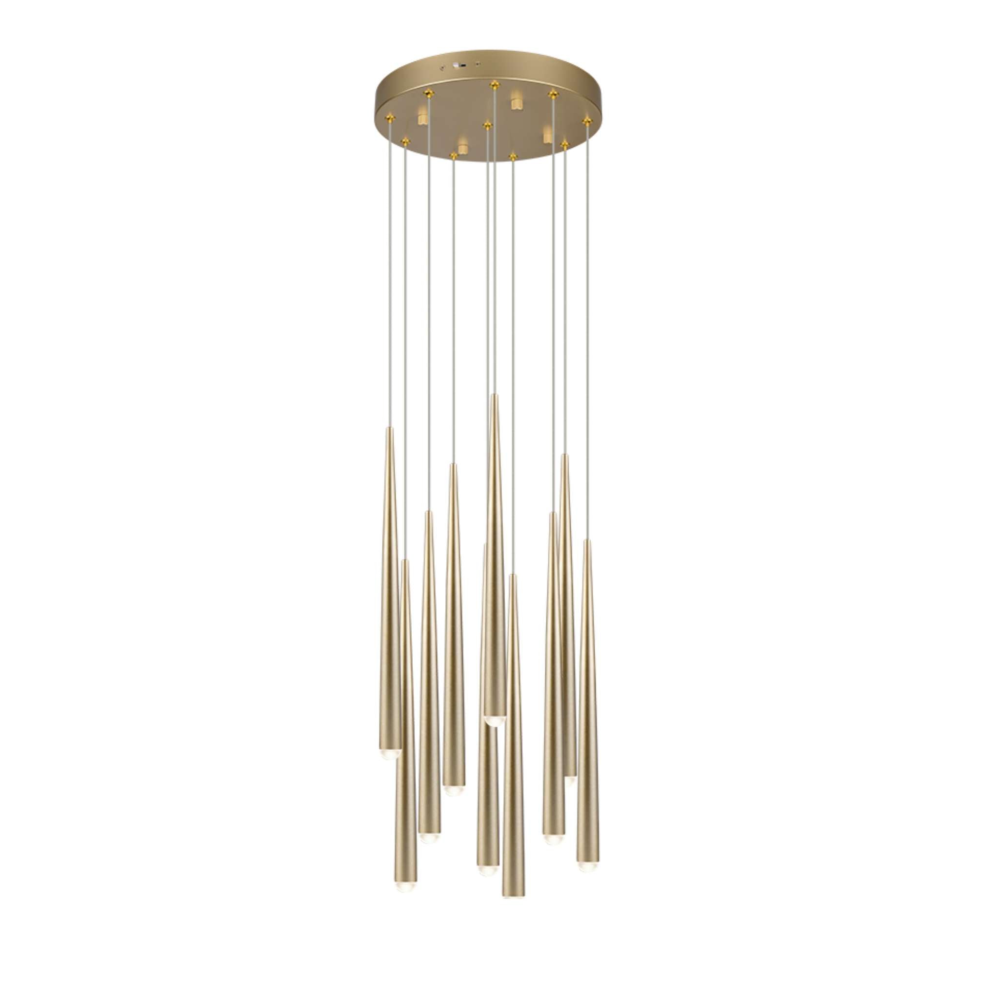 TRIO Cala LED Pendant light 10-piece set - gold
