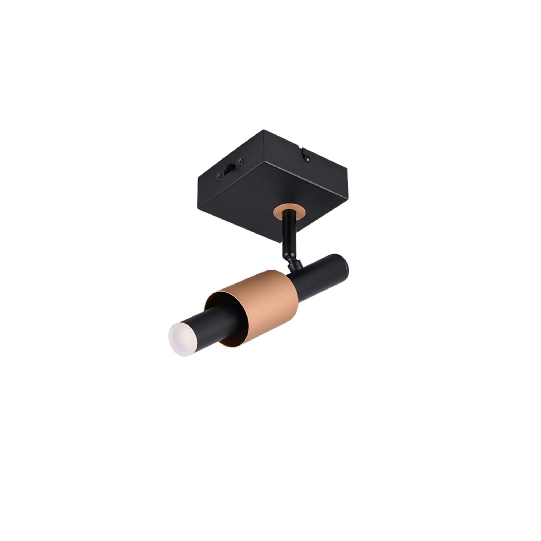 TRIO Ikaris LED spotlight 1-piece - matte black/coffee