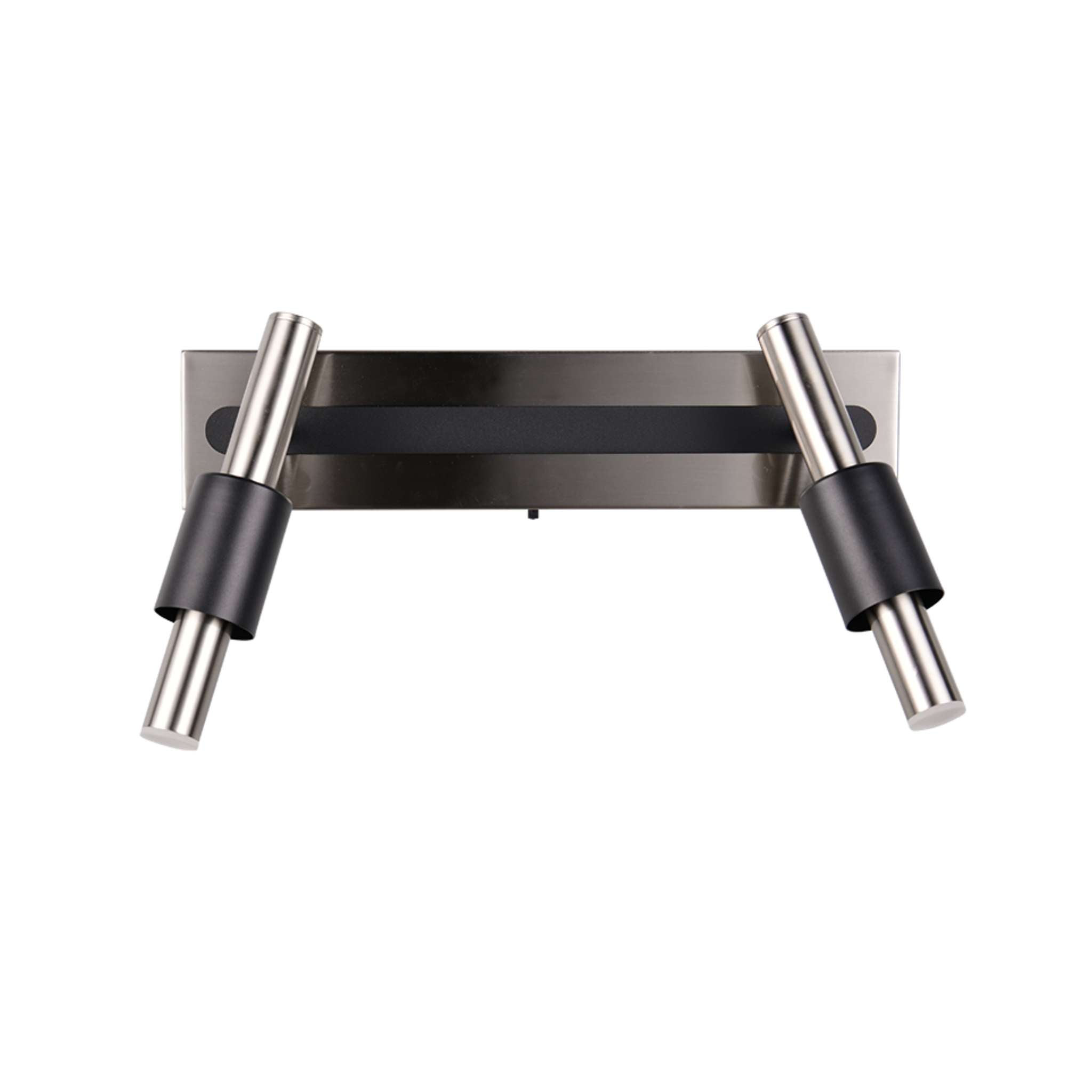 TRIO Ikaris LED spotlight 2-piece - brushed steel/matte black