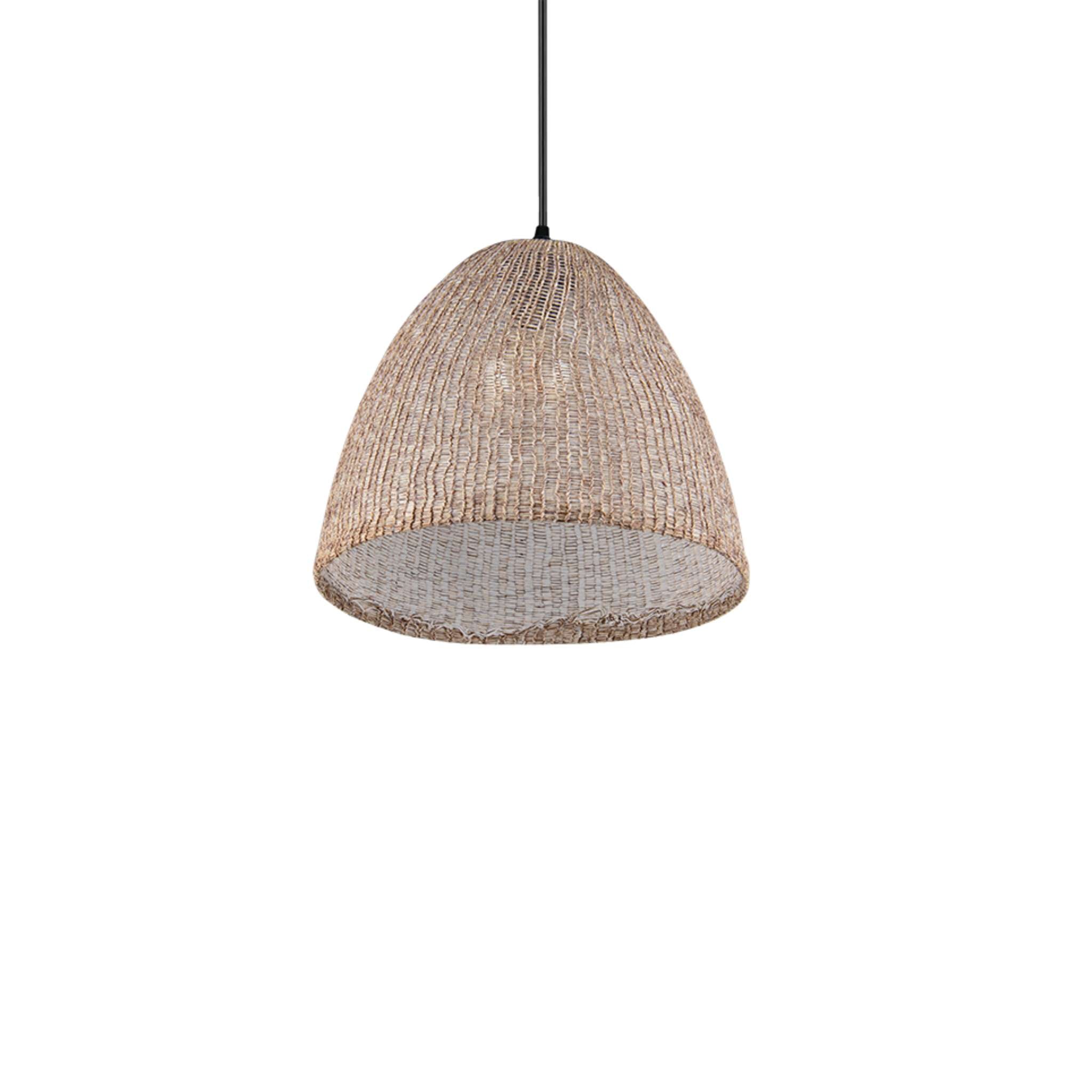 TRIO Kibito Pendant light E27 - natural color/matte black
