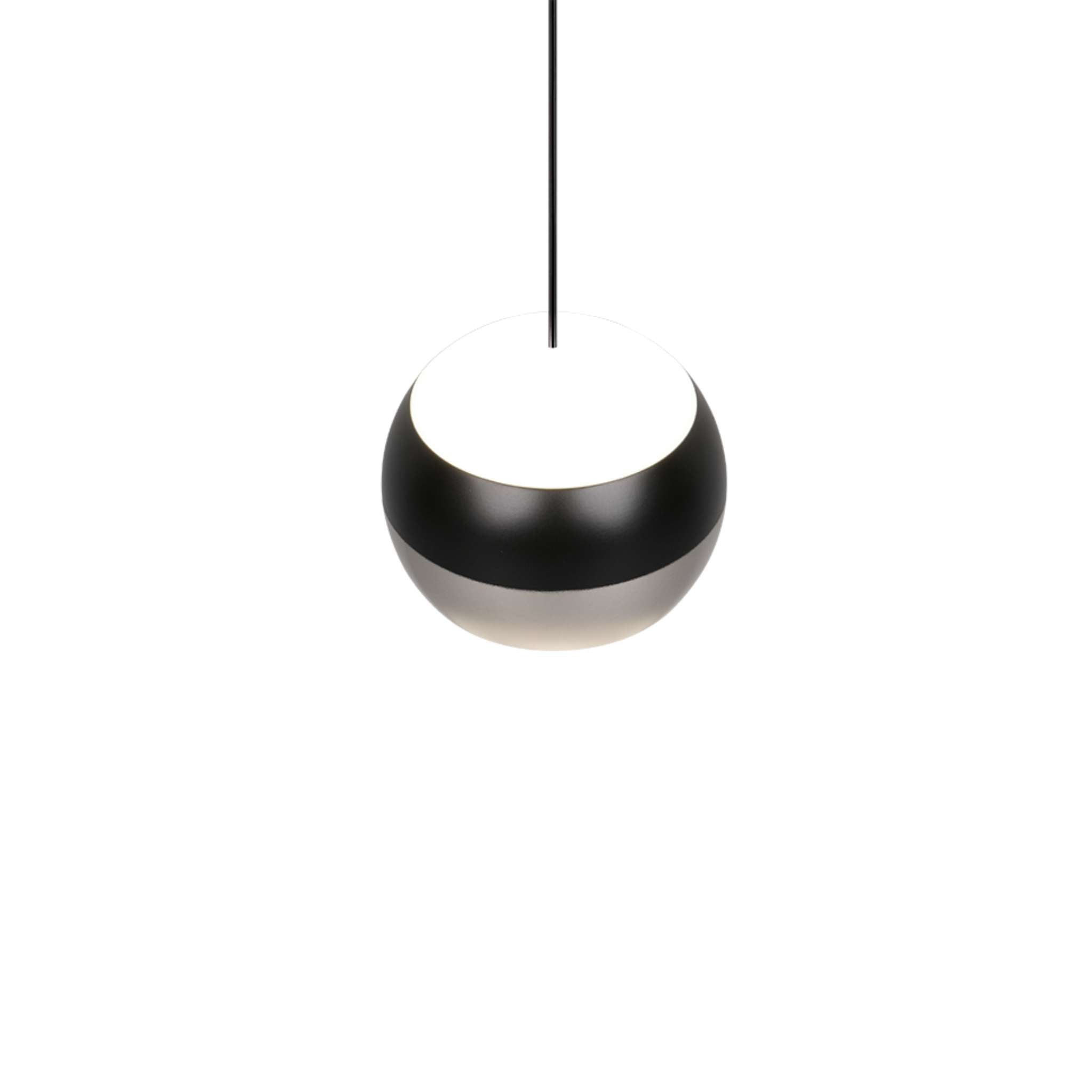 TRIO Orbit LED Pendant light 1-piece - brushed steel/matte black