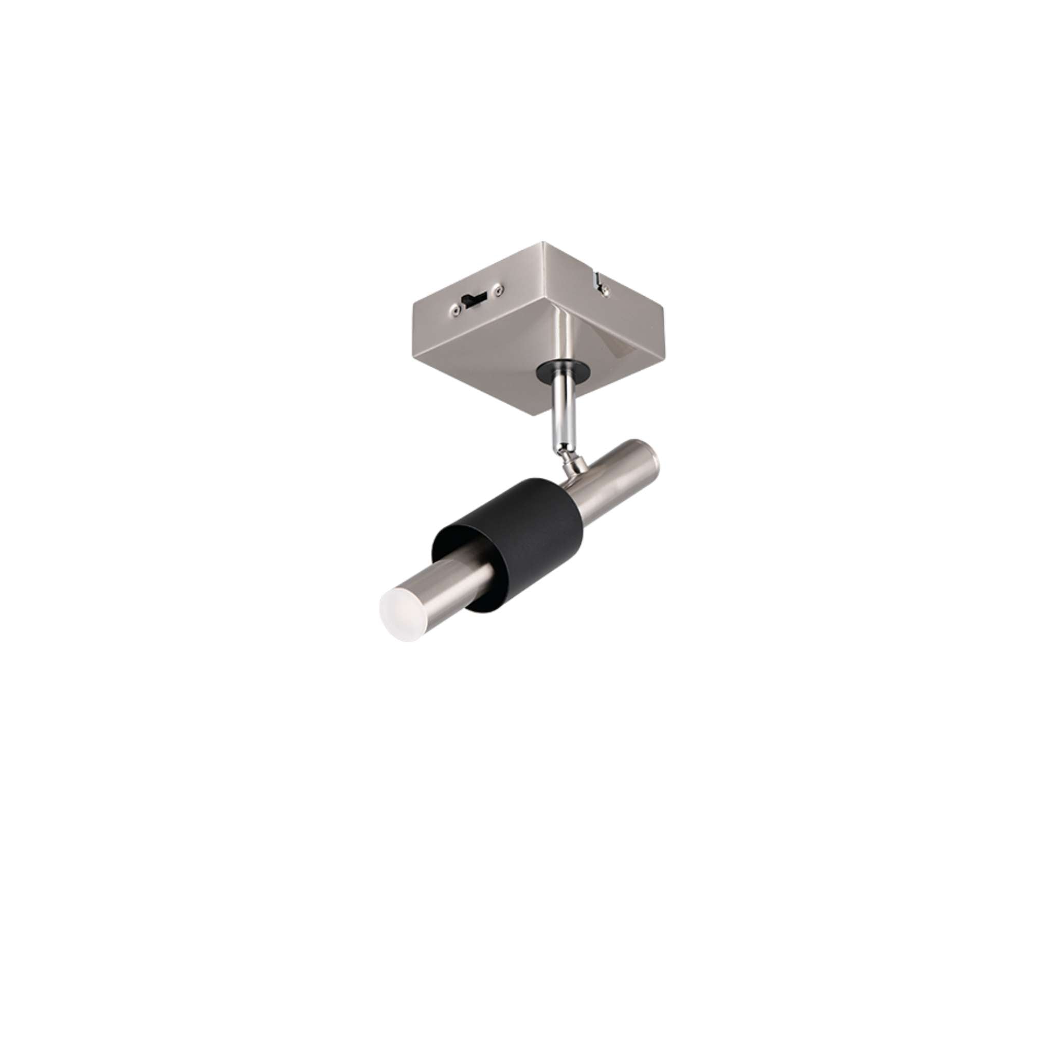 TRIO Ikaris LED spotlight 1-piece - brushed steel/matte black