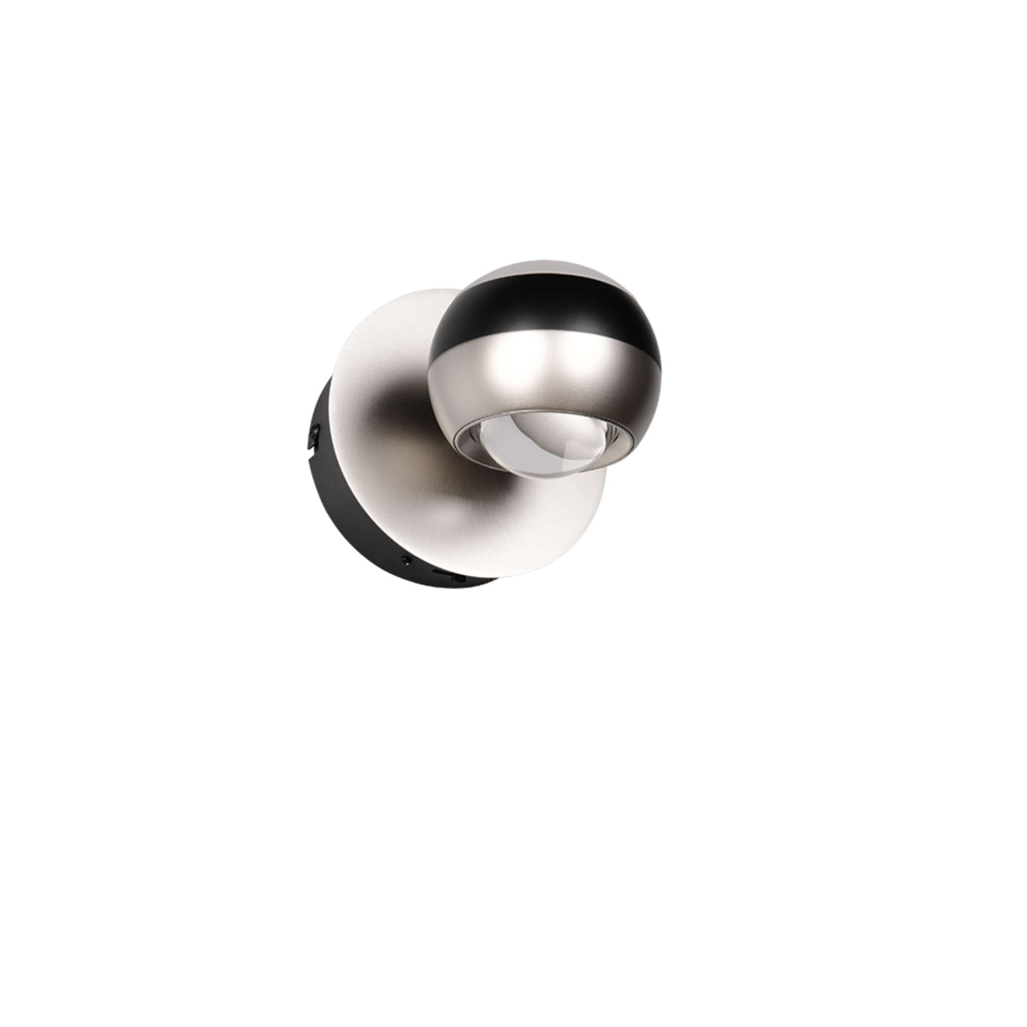 TRIO Orbit LED Wall light - brushed steel/matte black