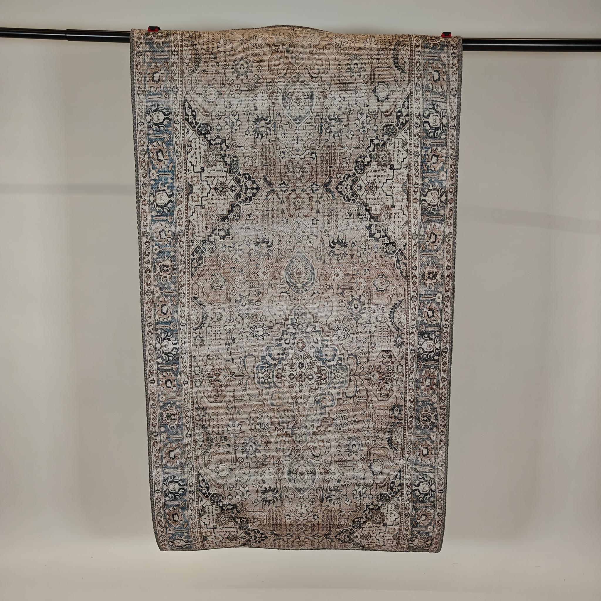 Antique käytävämatto rulla 80cm - sininen - beige