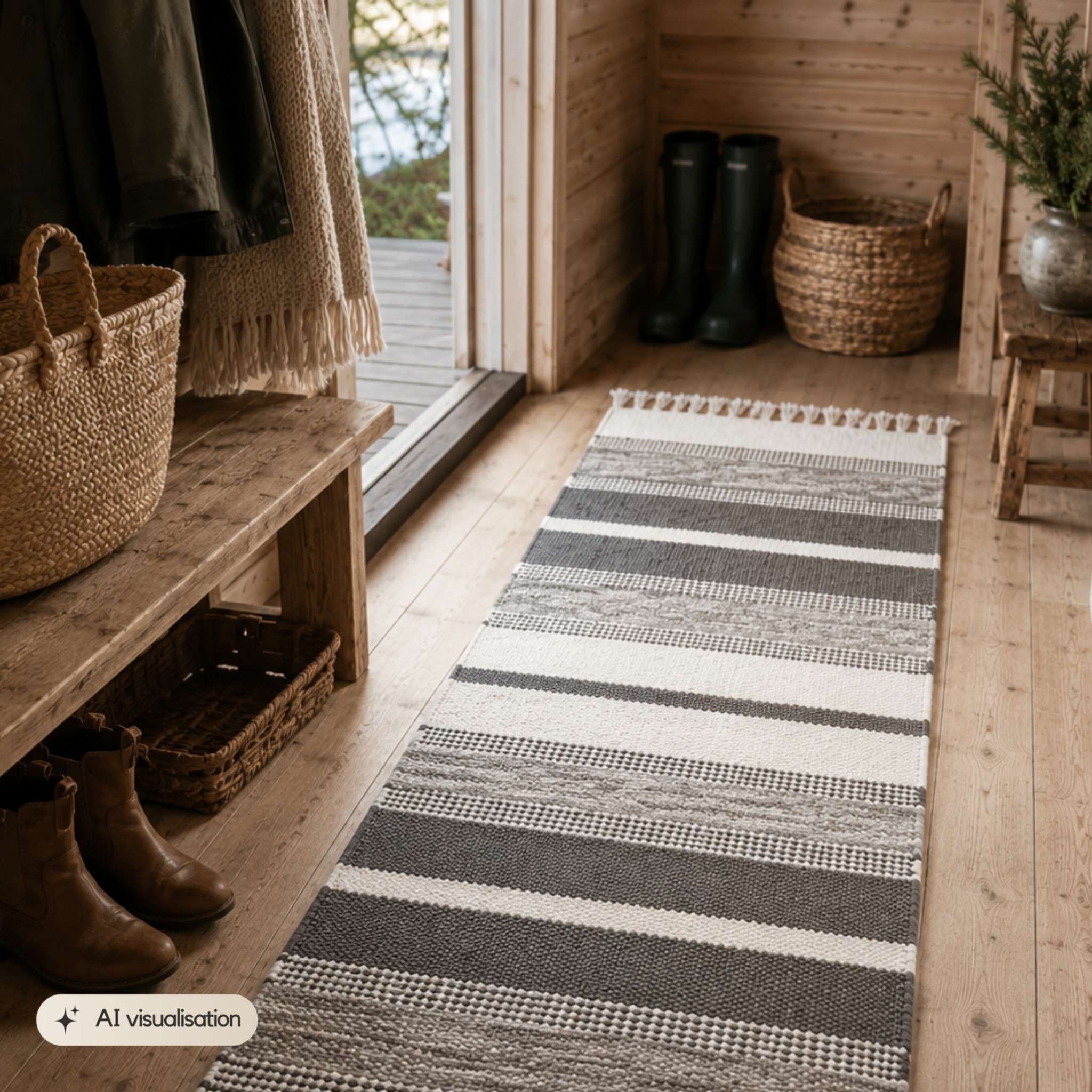 Arne Cotton rug - gray