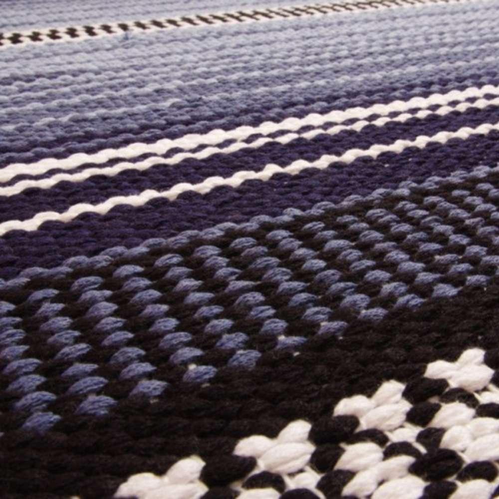 BERTA Cotton rug Roll - blue
