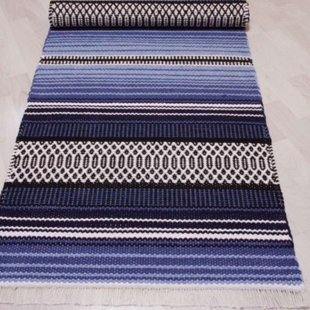 BERTA puuvillamatto - sininen.