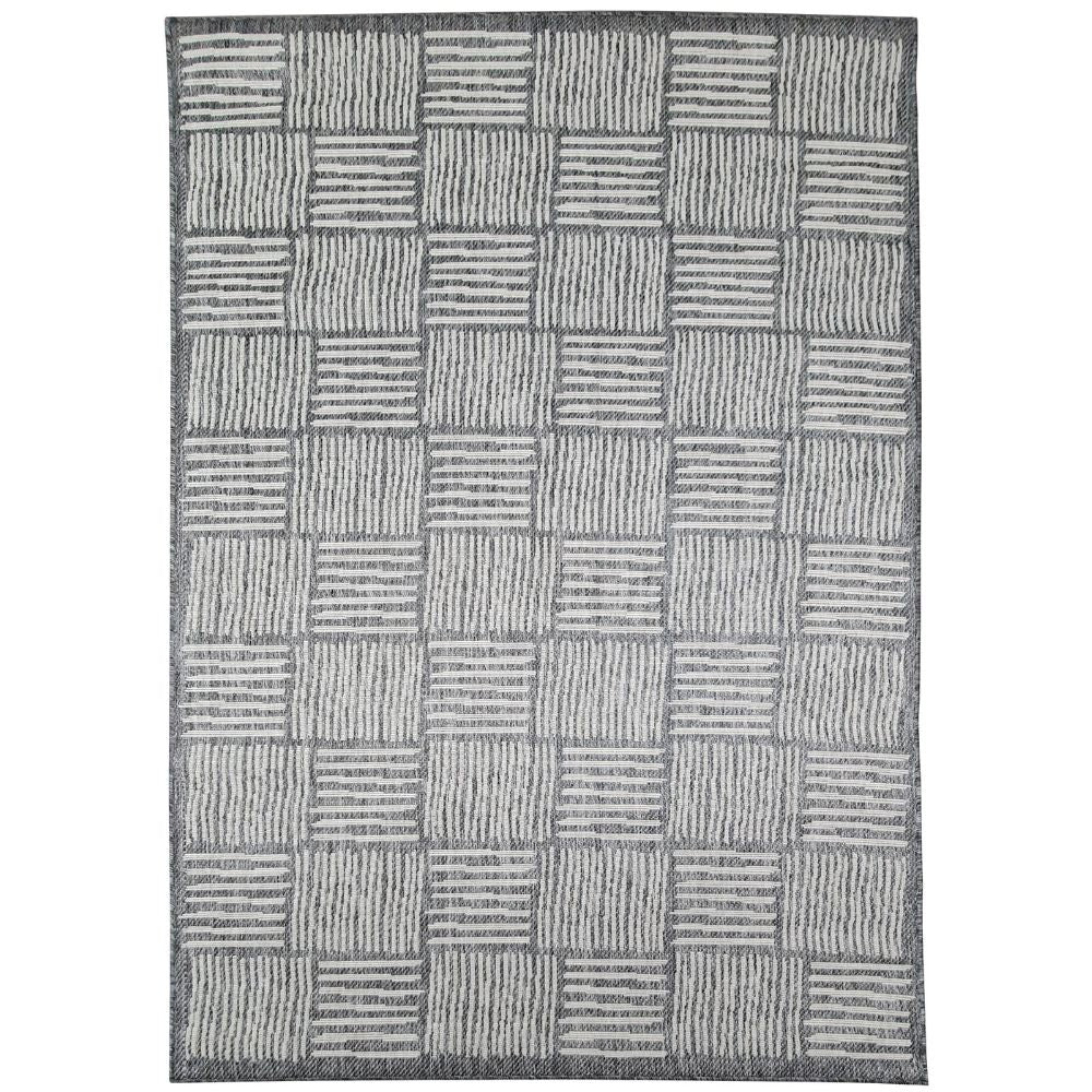 Cube sileäksi kudottu matto - vaaleanharmaa.