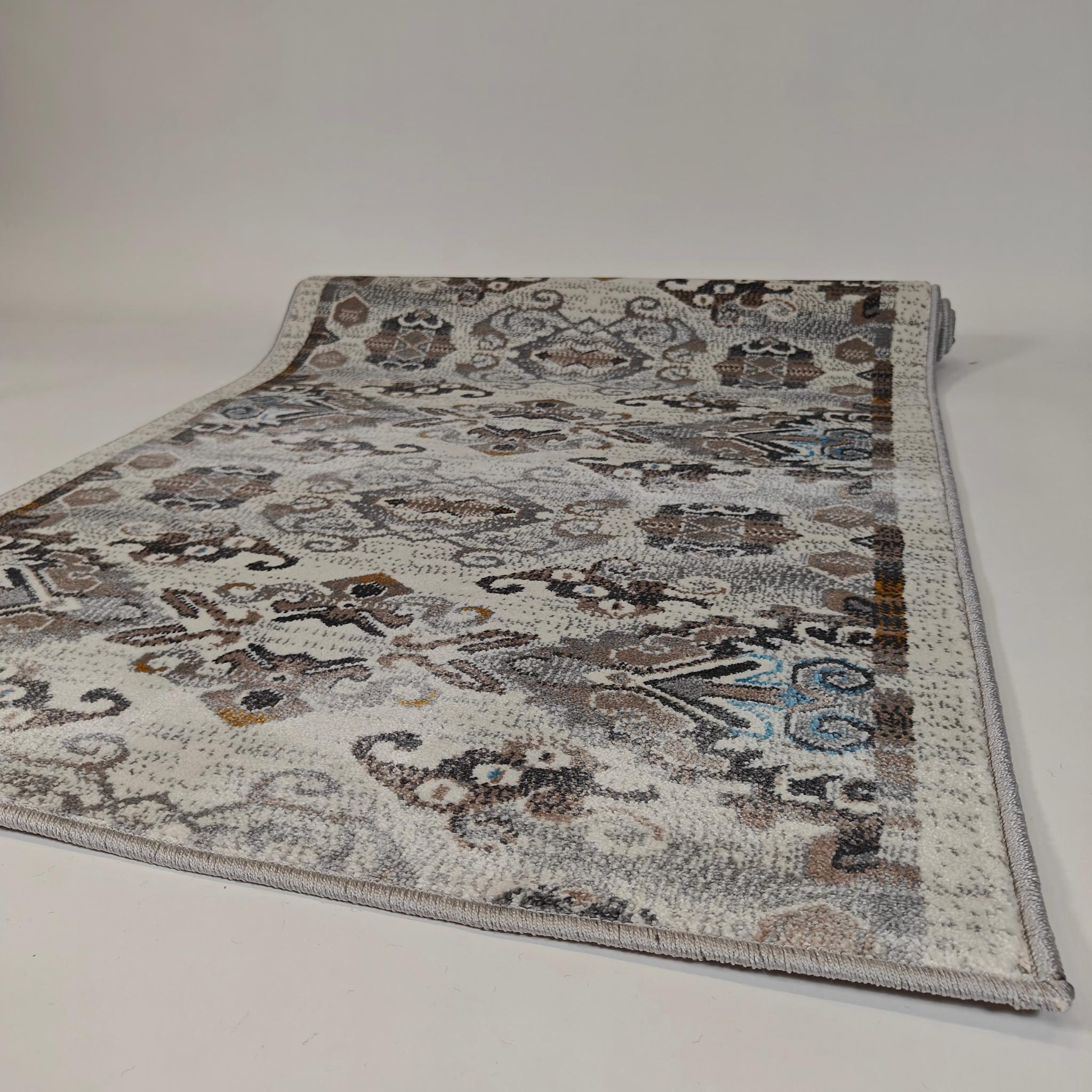 Eide low pile Rug Roll - white/brown